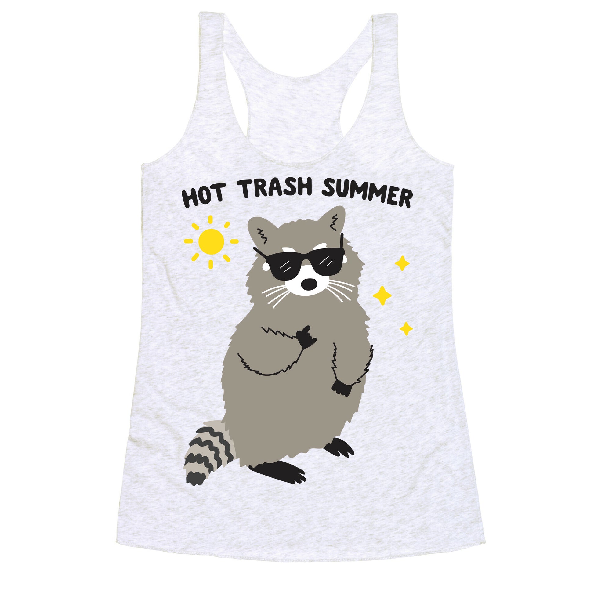 Hot Trash Summer - Raccoon Racerback Tank