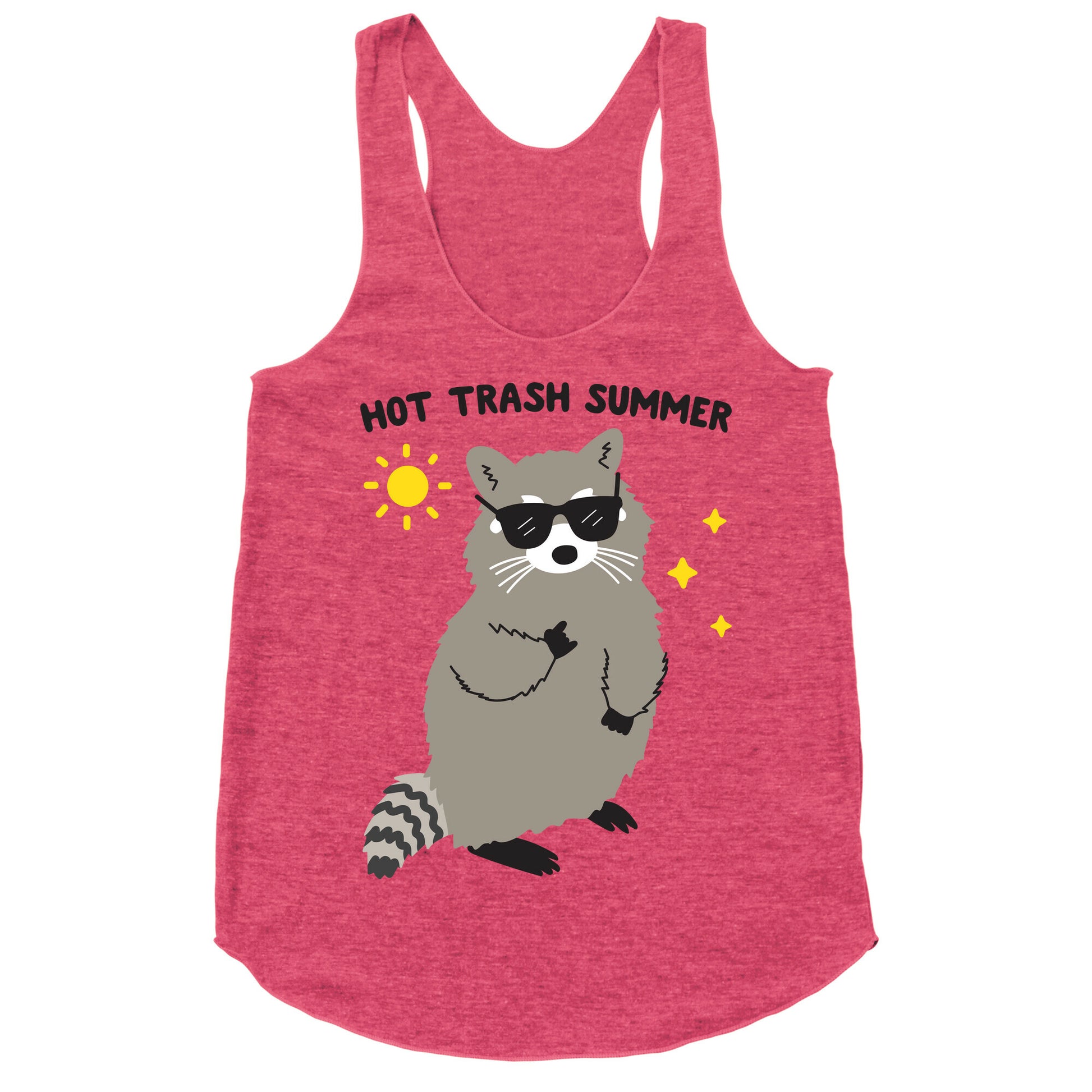 Hot Trash Summer - Raccoon Racerback Tank
