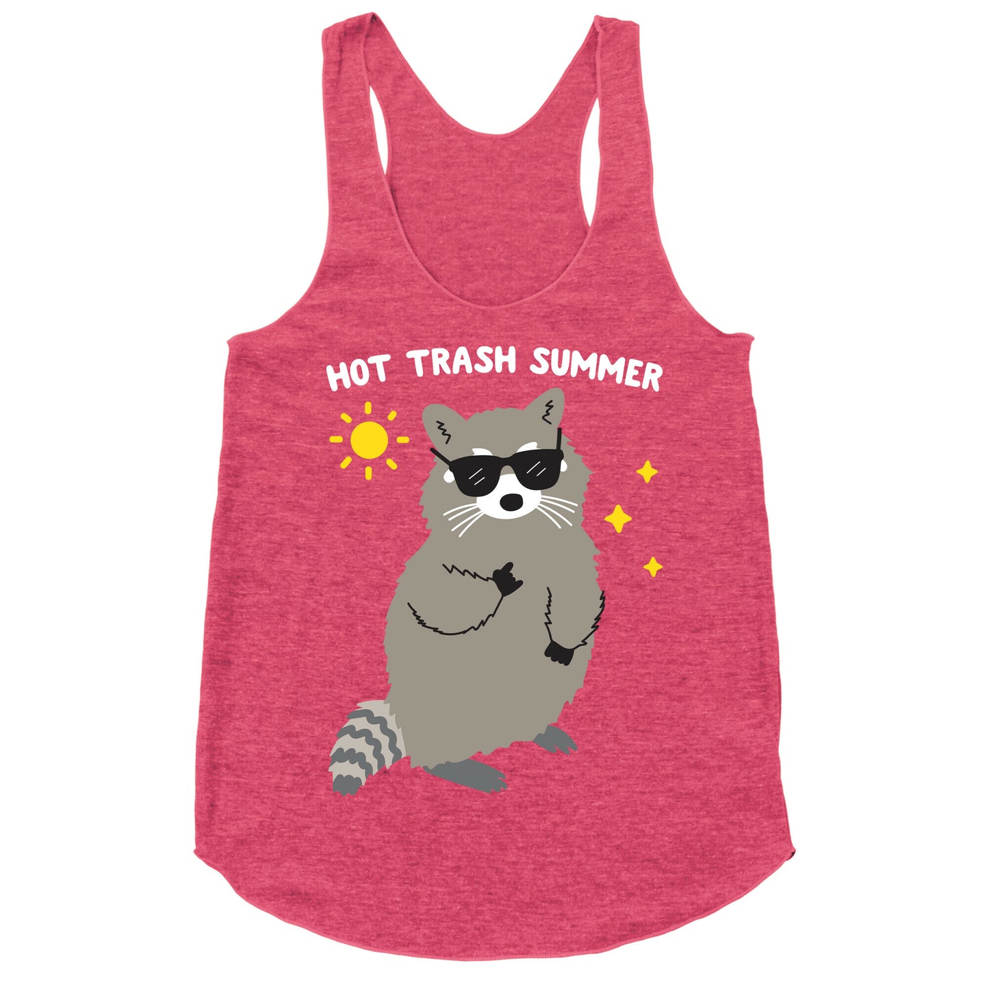 Hot Trash Summer - Raccoon Racerback Tank