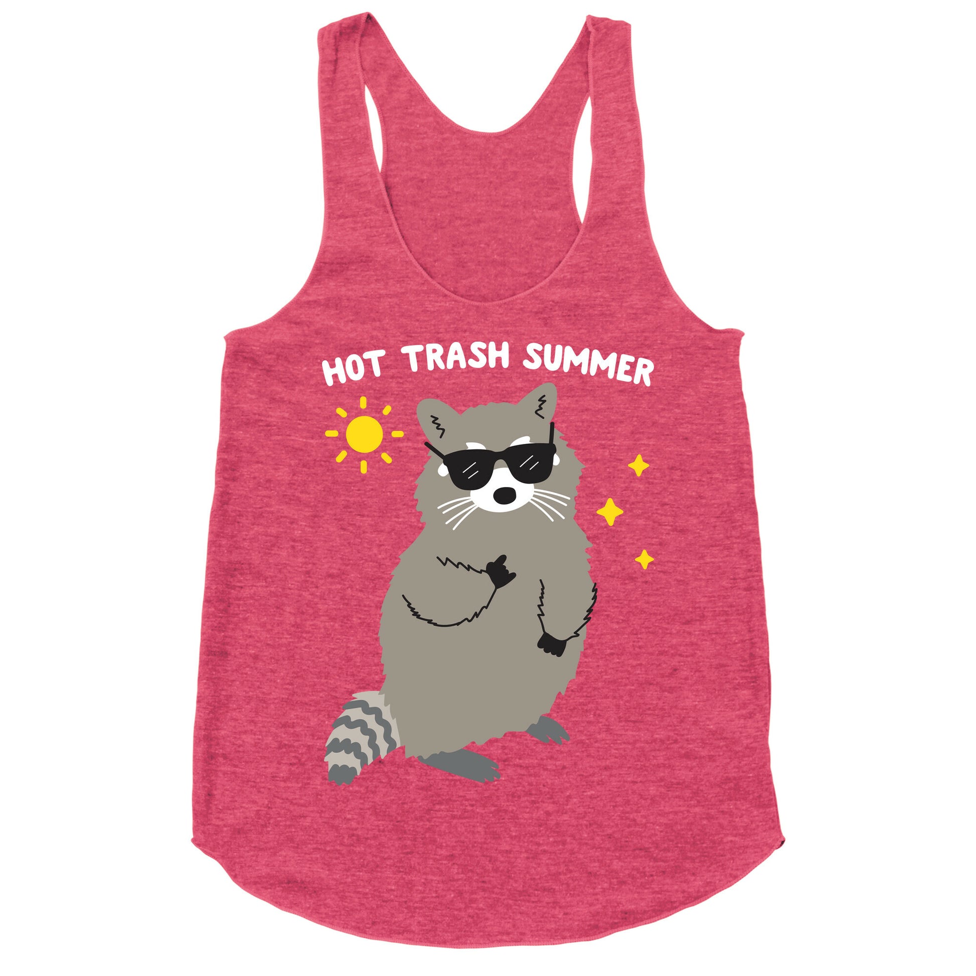 Hot Trash Summer - Raccoon Racerback Tank