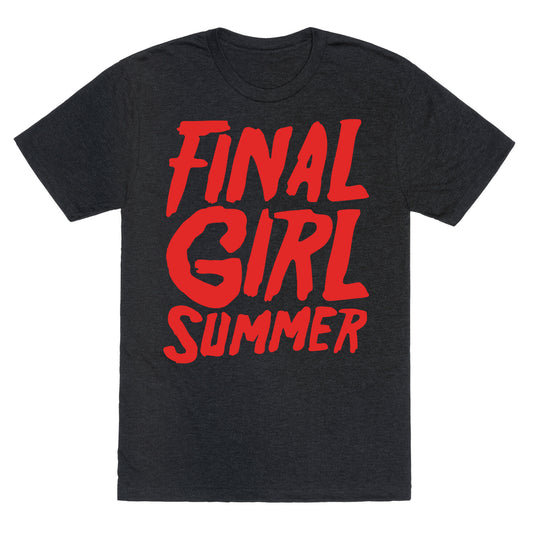 Final Girl Summer Parody White Print Unisex Triblend Tee