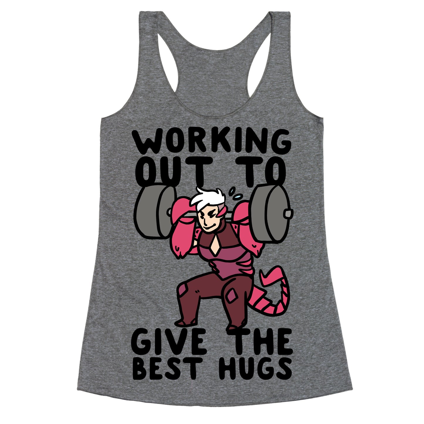 Working Out to Give the Best Hugs - Scorpia Racerback Tank