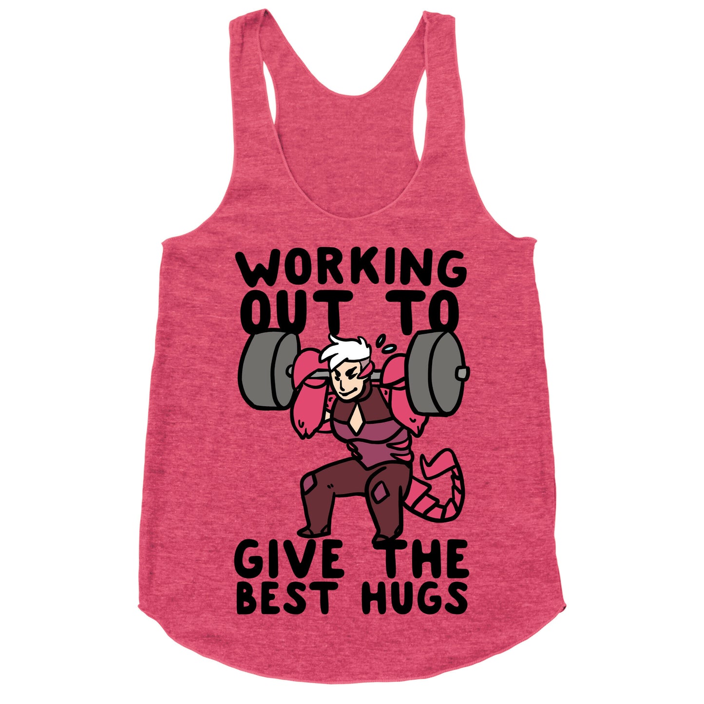 Working Out to Give the Best Hugs - Scorpia Racerback Tank