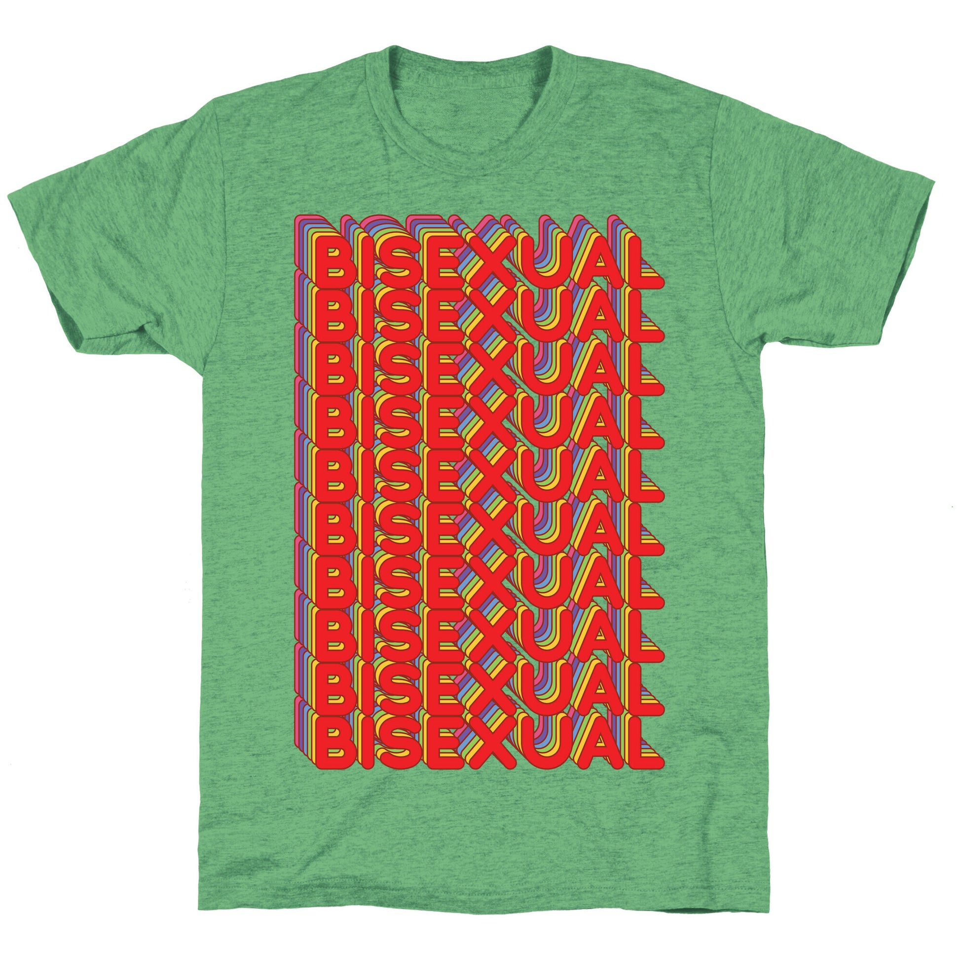 Bisexual Retro Rainbow Unisex Triblend Tee
