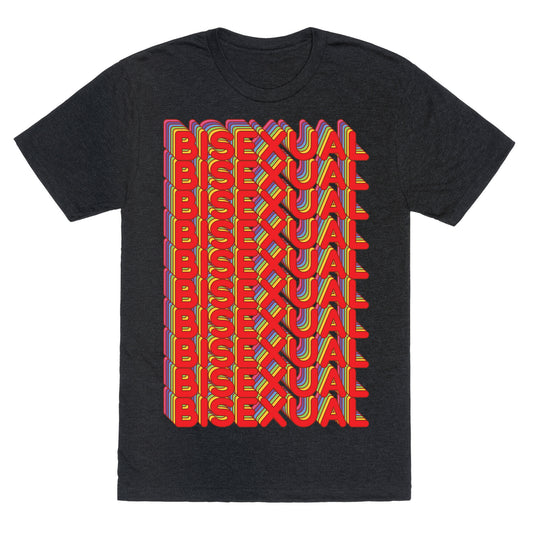 Bisexual Retro Rainbow Unisex Triblend Tee