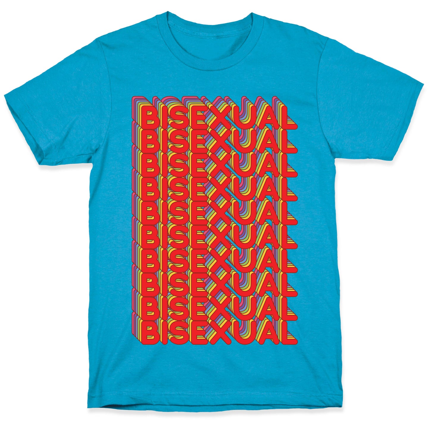 Bisexual Retro Rainbow Unisex Triblend Tee