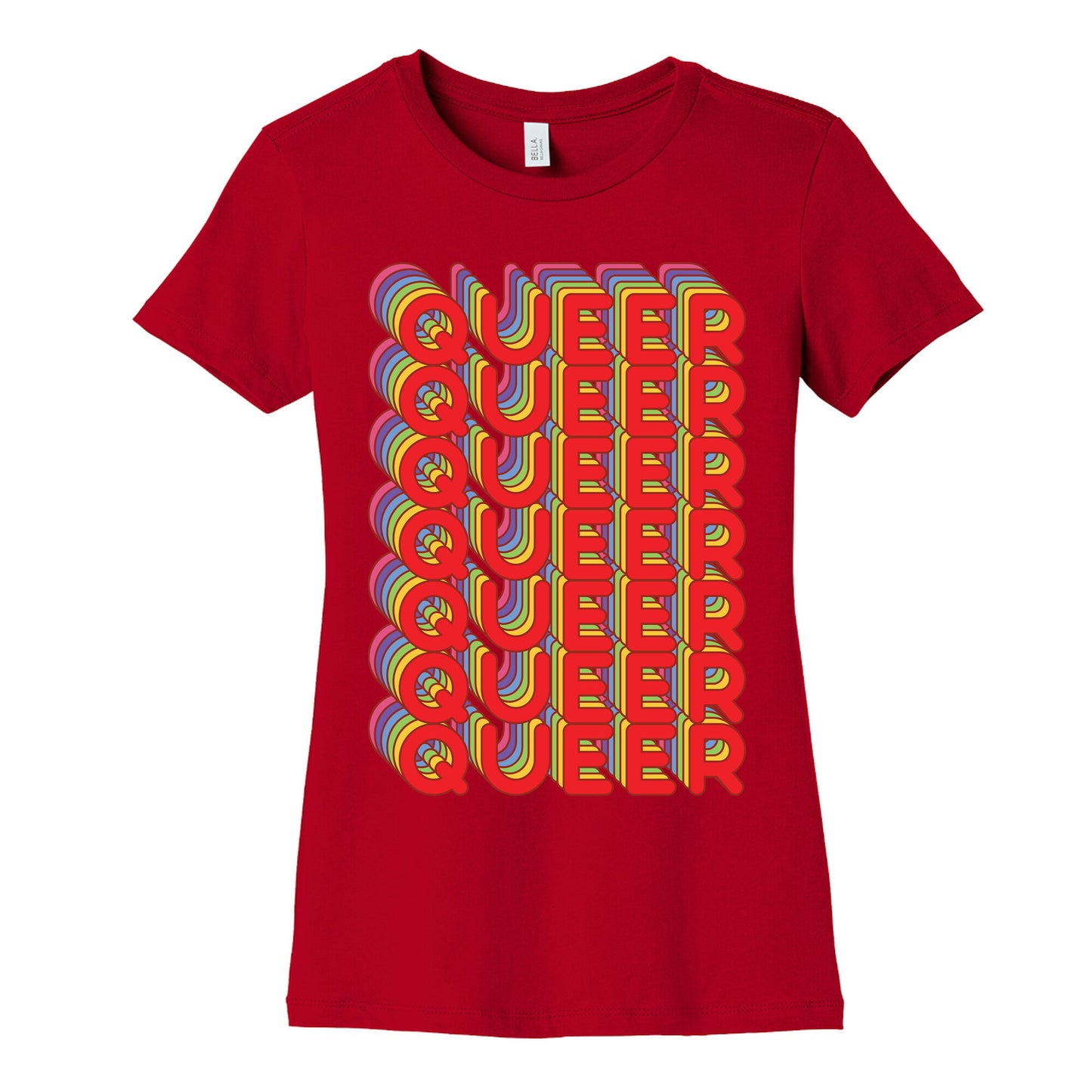 Queer Retro Rainbow Women's Cotton Tee