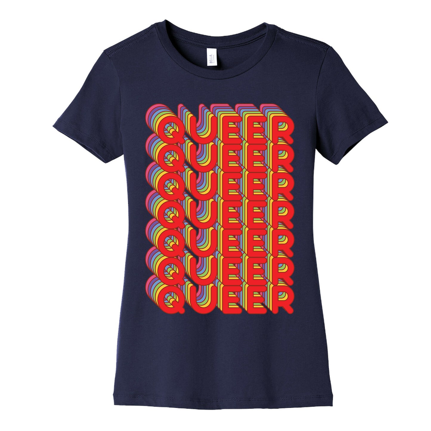 Queer Retro Rainbow Women's Cotton Tee