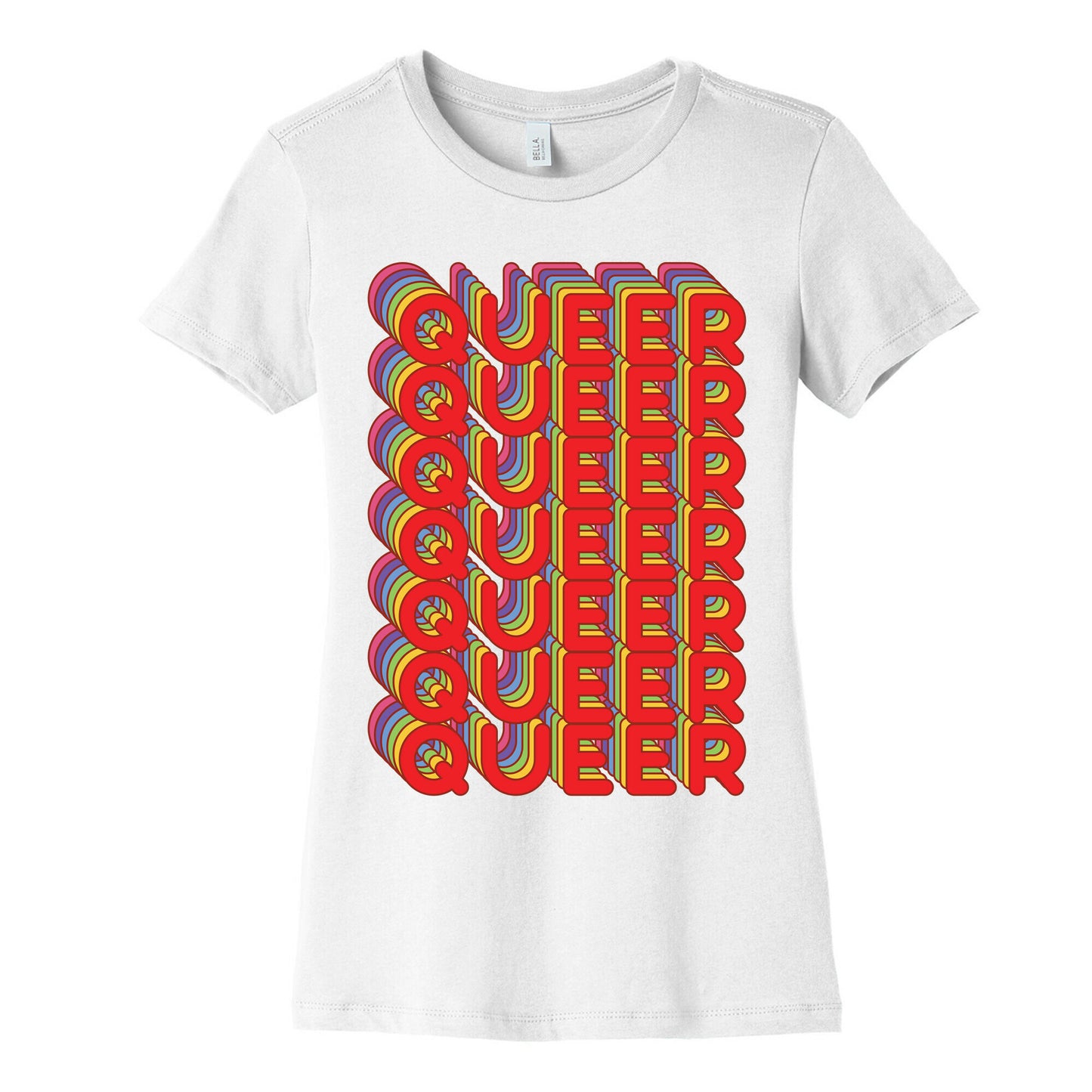 Queer Retro Rainbow Women's Cotton Tee