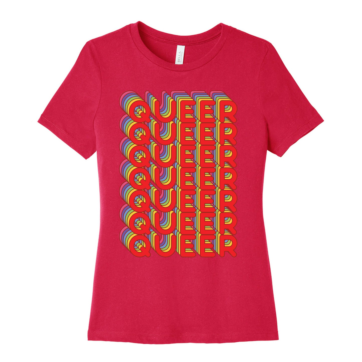 Queer Retro Rainbow Women's Cotton Tee