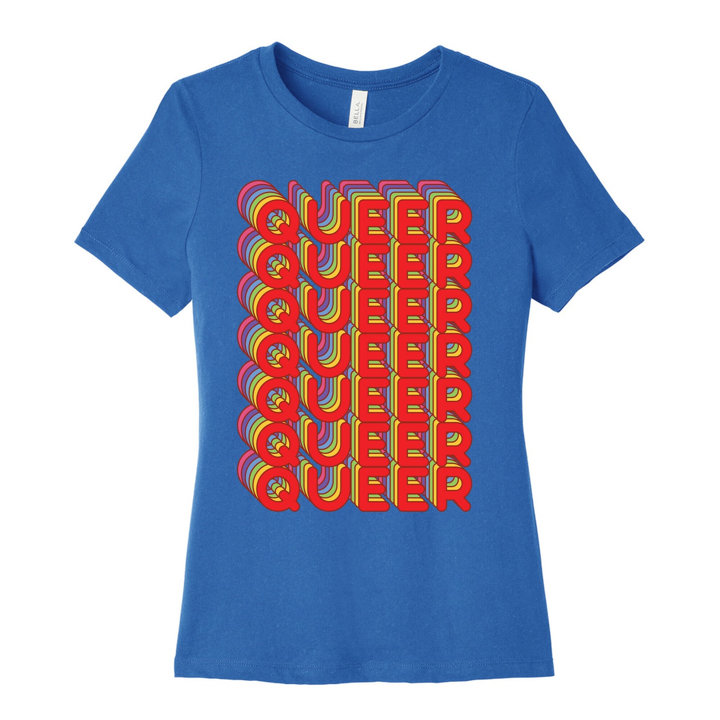 Queer Retro Rainbow Women's Cotton Tee