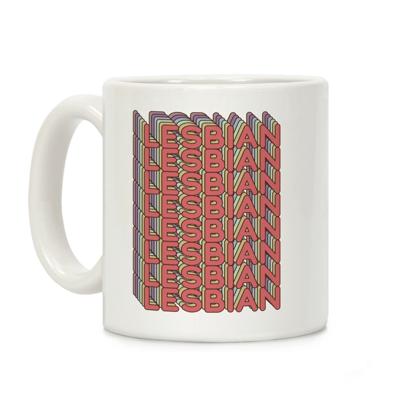 Lesbian Retro Rainbow Coffee Mug