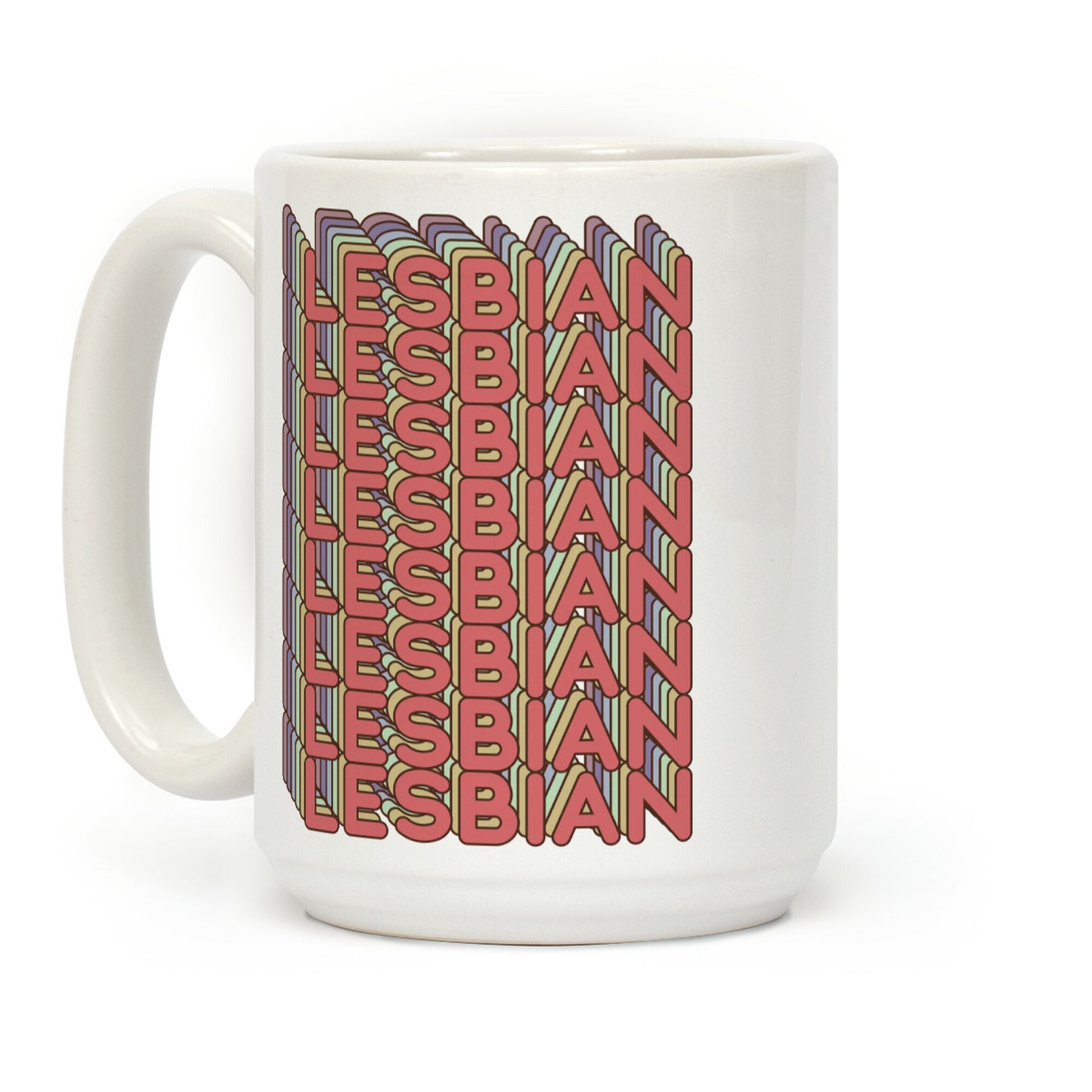 Lesbian Retro Rainbow Coffee Mug
