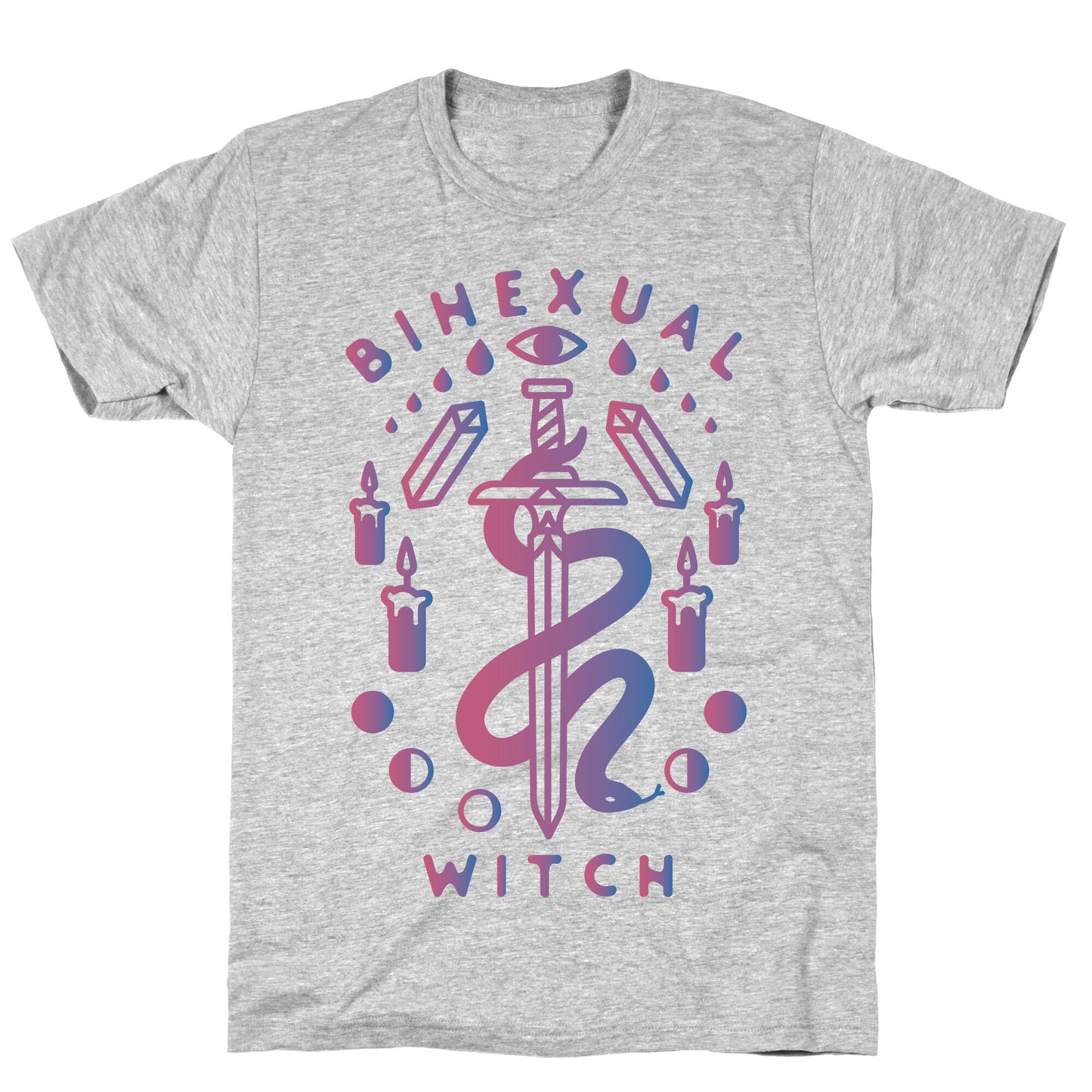 Bihexual Witch Bisexual Pride Colors T-Shirt