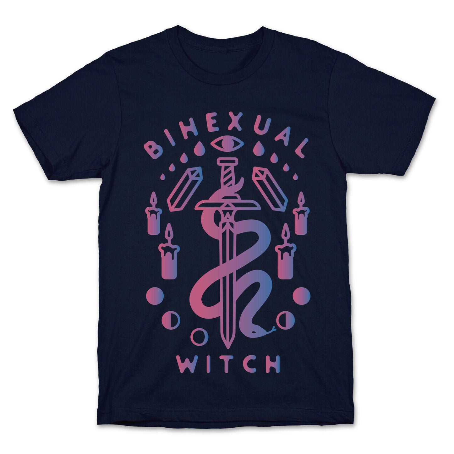 Bihexual Witch Bisexual Pride Colors T-Shirt