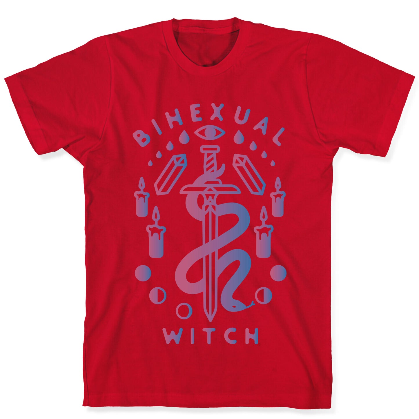Bihexual Witch Bisexual Pride Colors T-Shirt