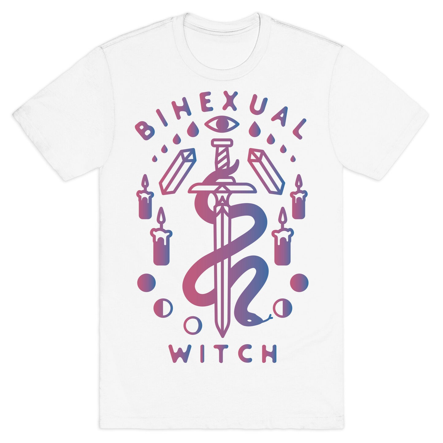 Bihexual Witch Bisexual Pride Colors T-Shirt