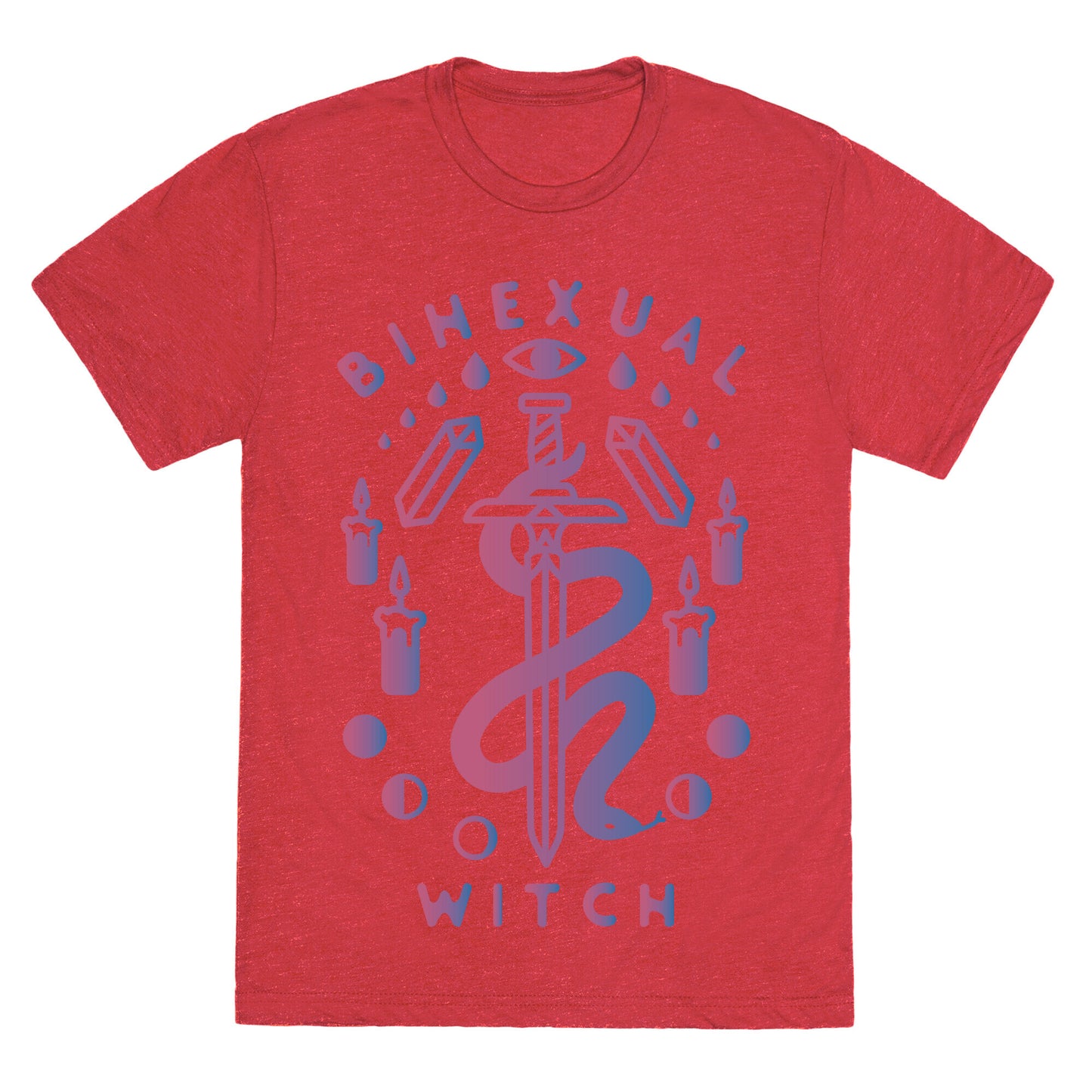 Bihexual Witch Bisexual Pride Colors Unisex Triblend Tee