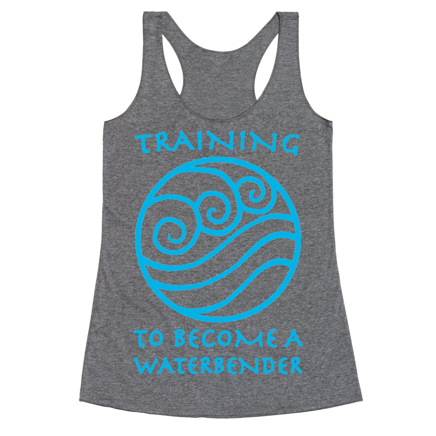 Training to Become A Waterbender Racerback Tank