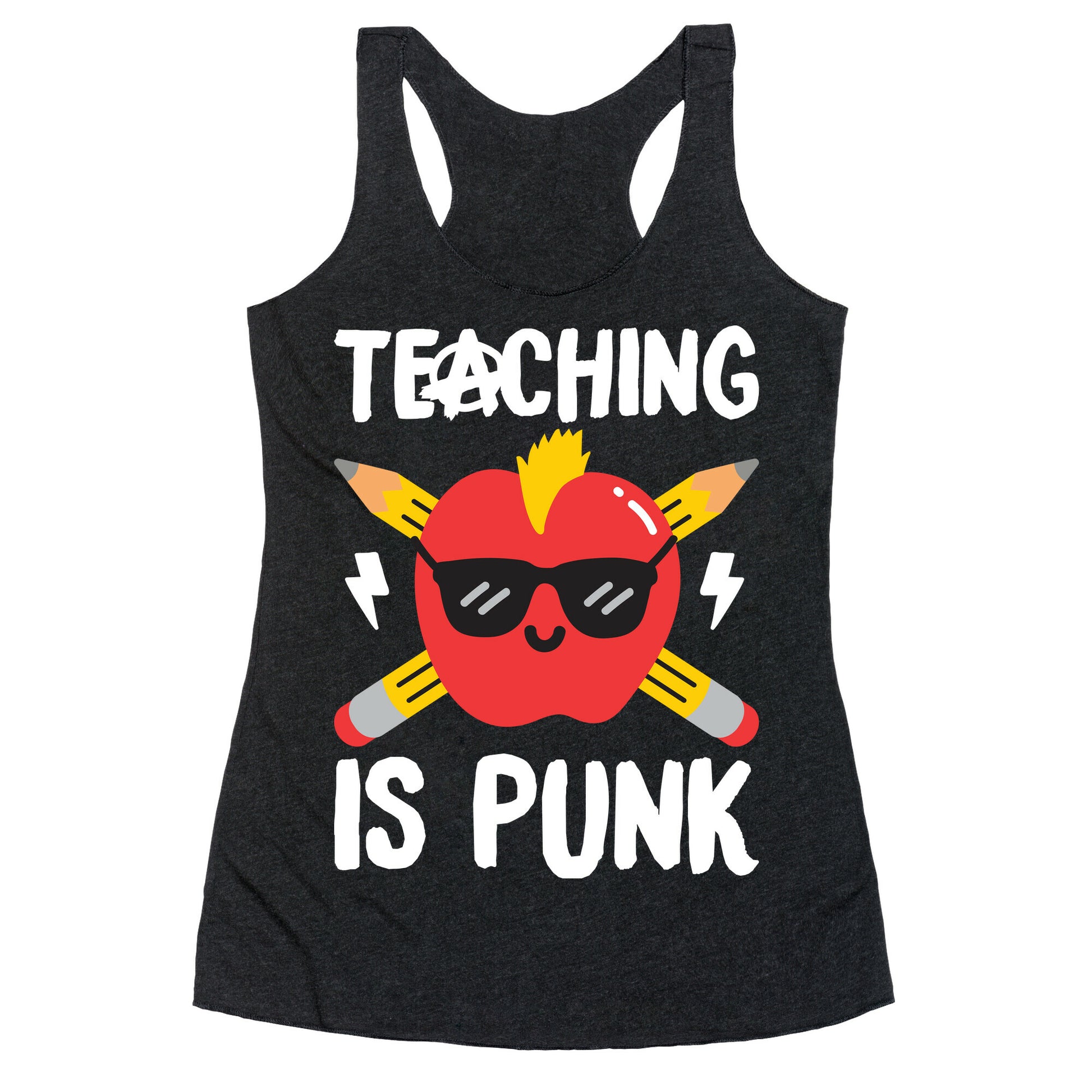 Teaching Is Punk Racerback Tank