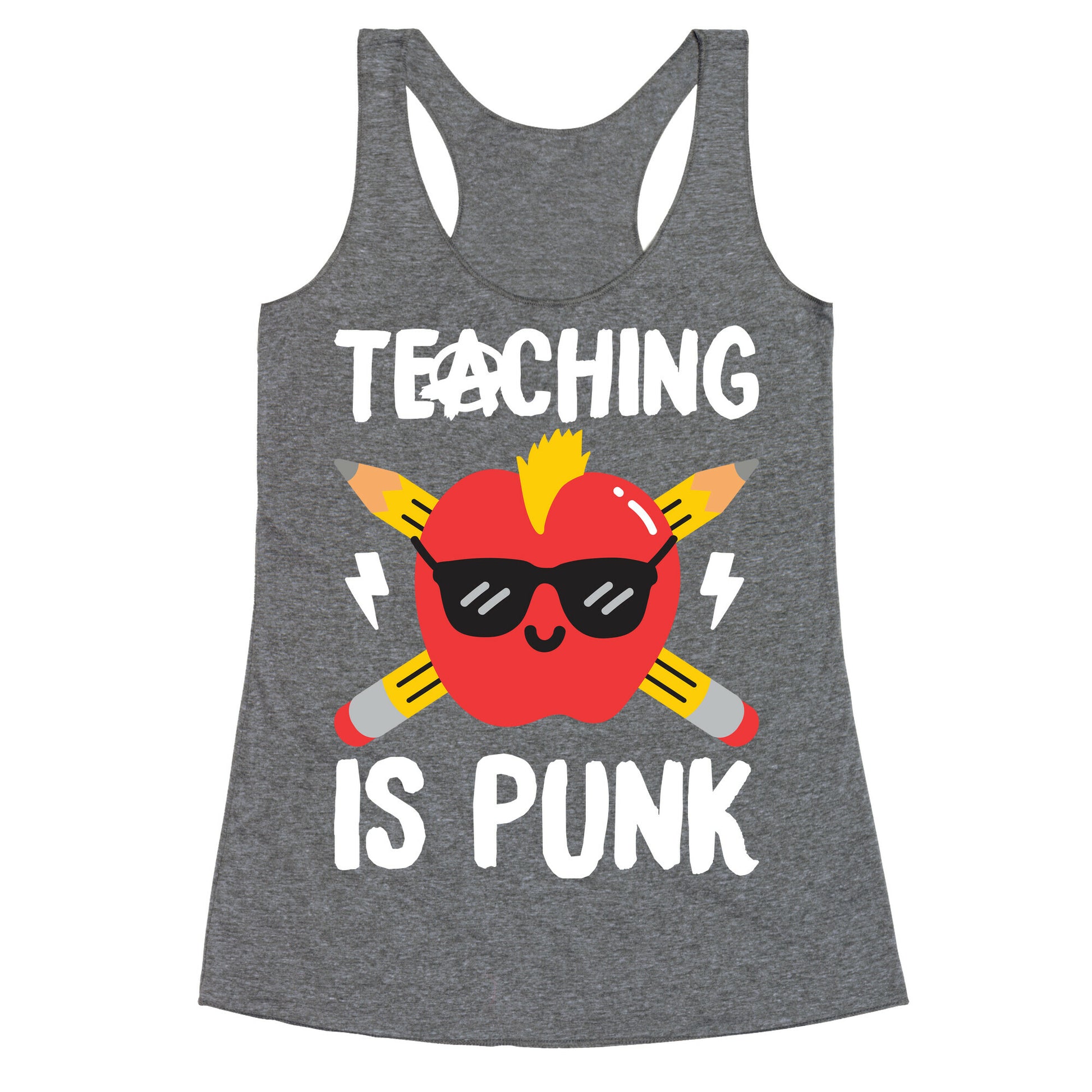 Teaching Is Punk Racerback Tank