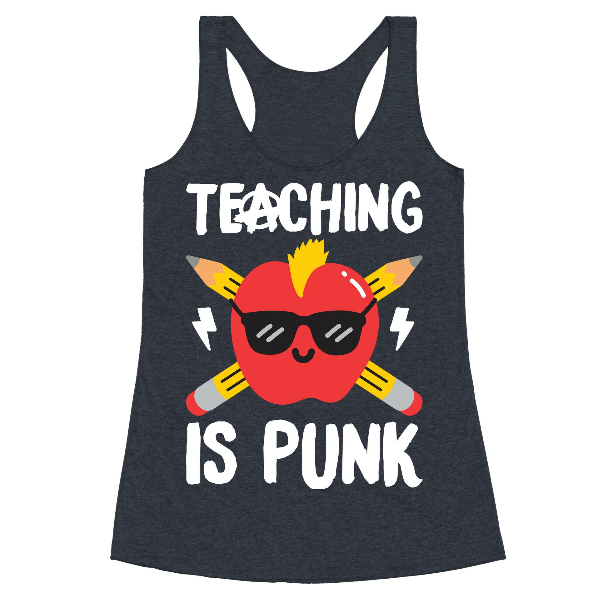 Teaching Is Punk Racerback Tank