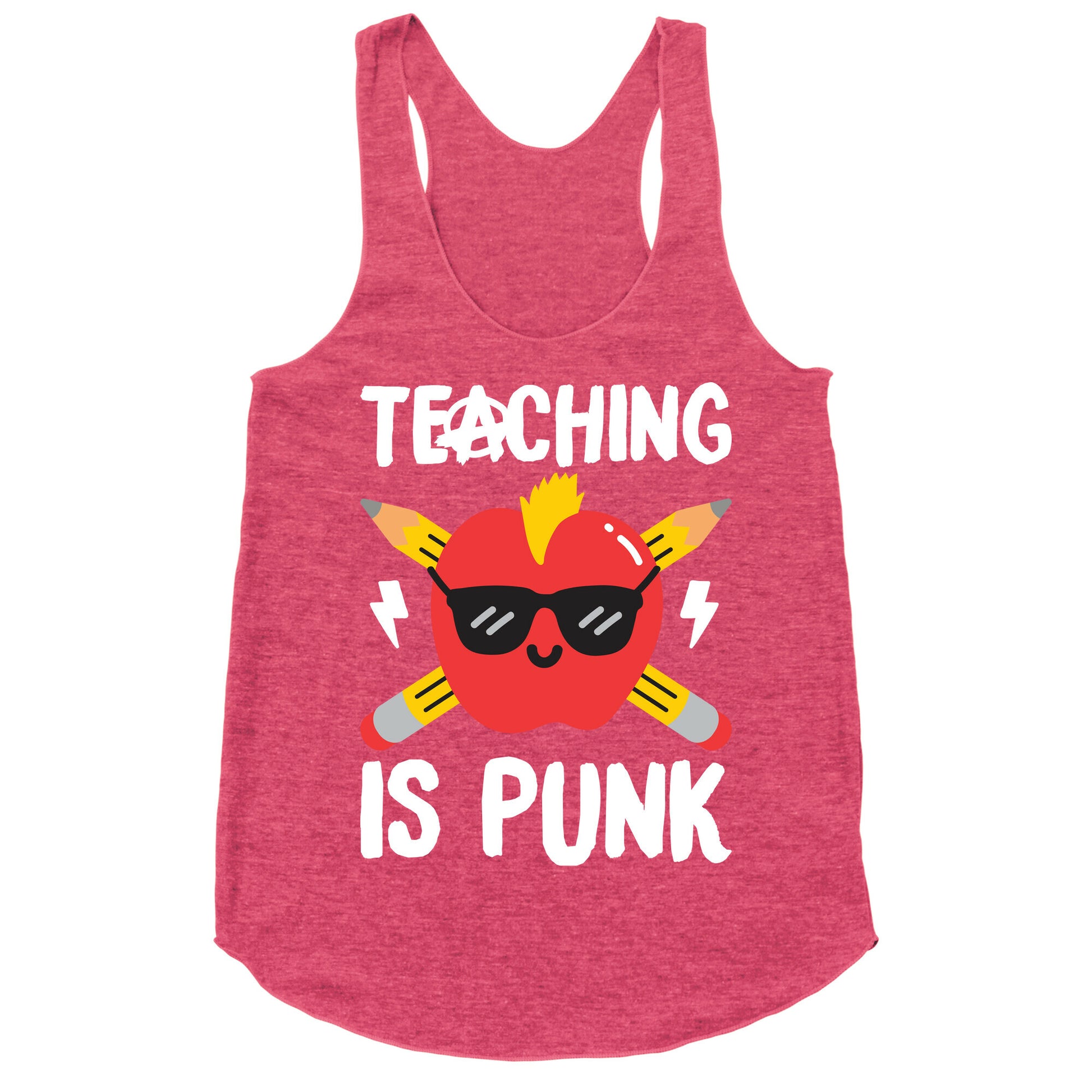 Teaching Is Punk Racerback Tank