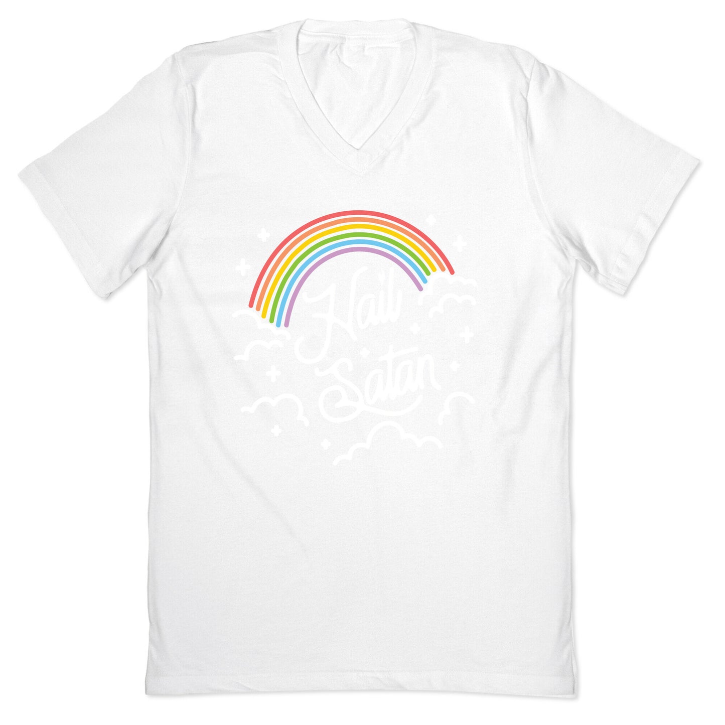 Hail Satan Rainbow V-Neck