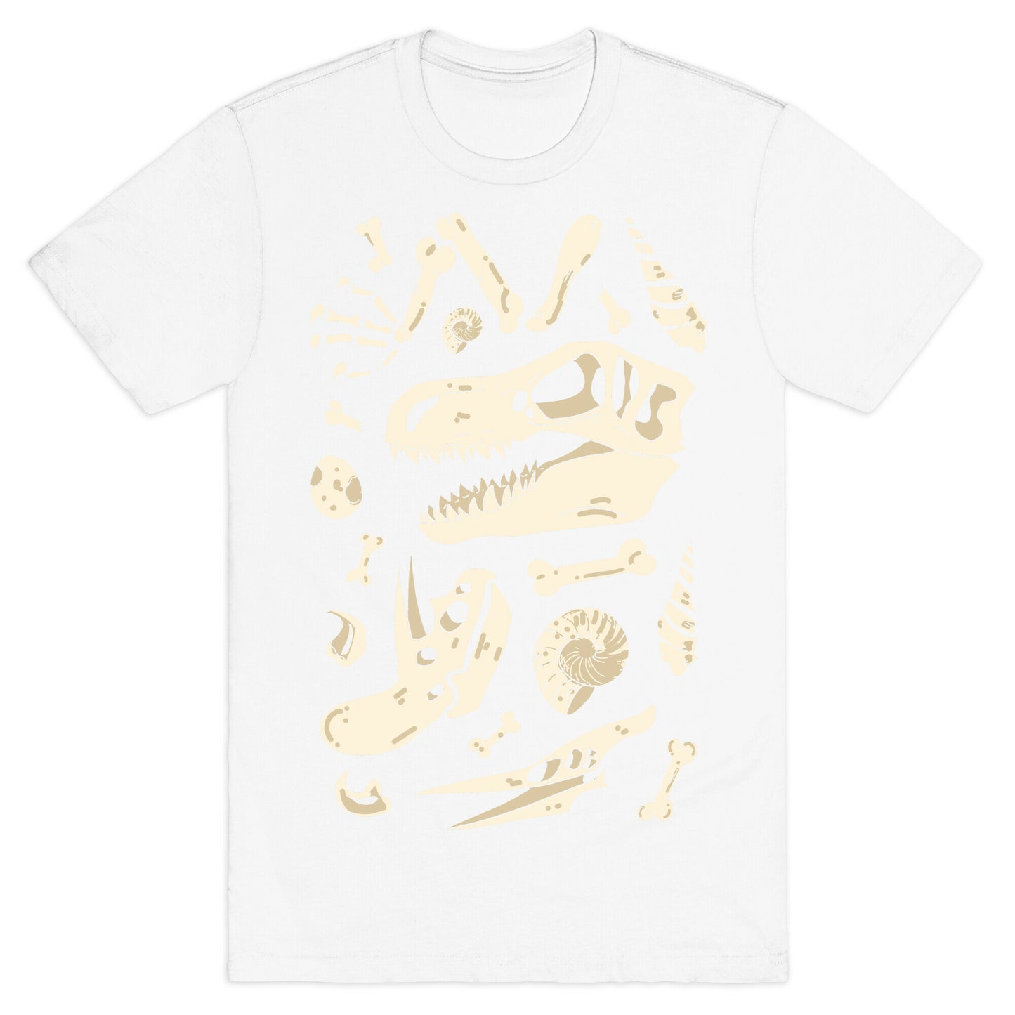 Dino Fossils Pattern T-Shirt