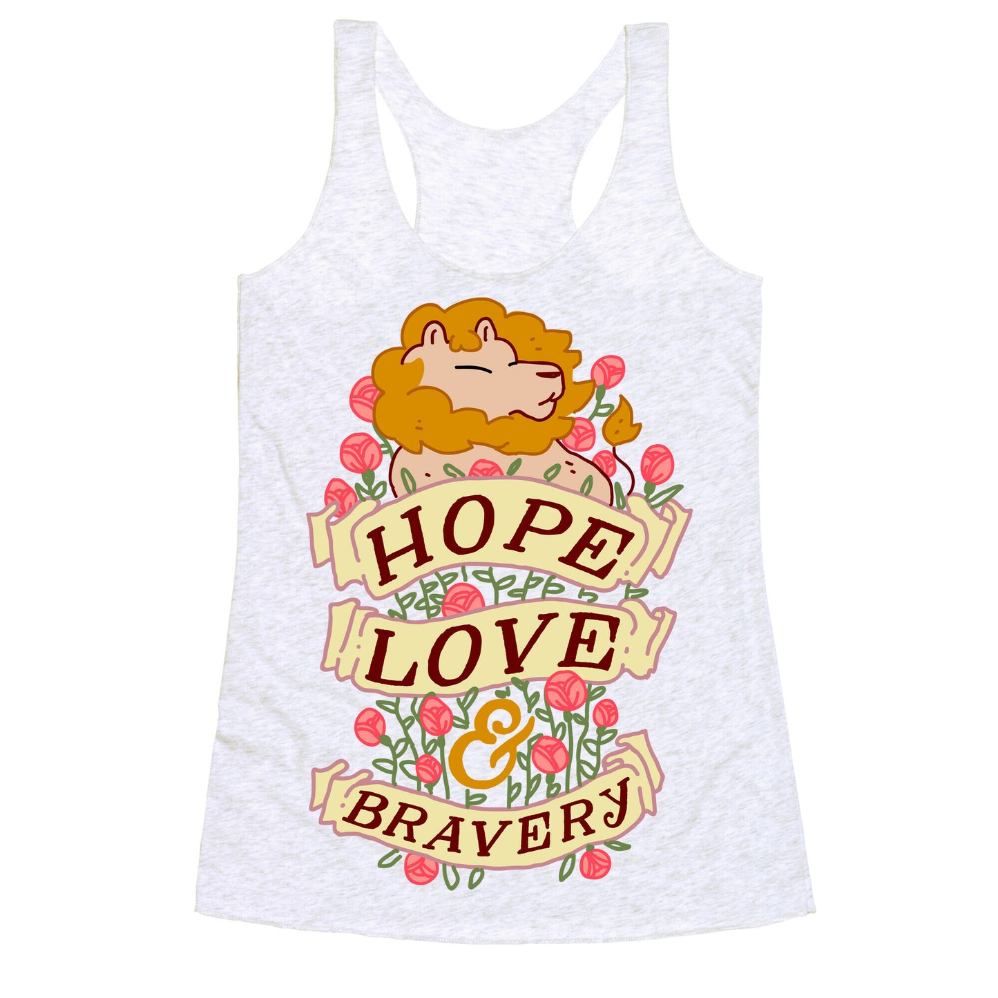 Hope Love & Bravery Racerback Tank
