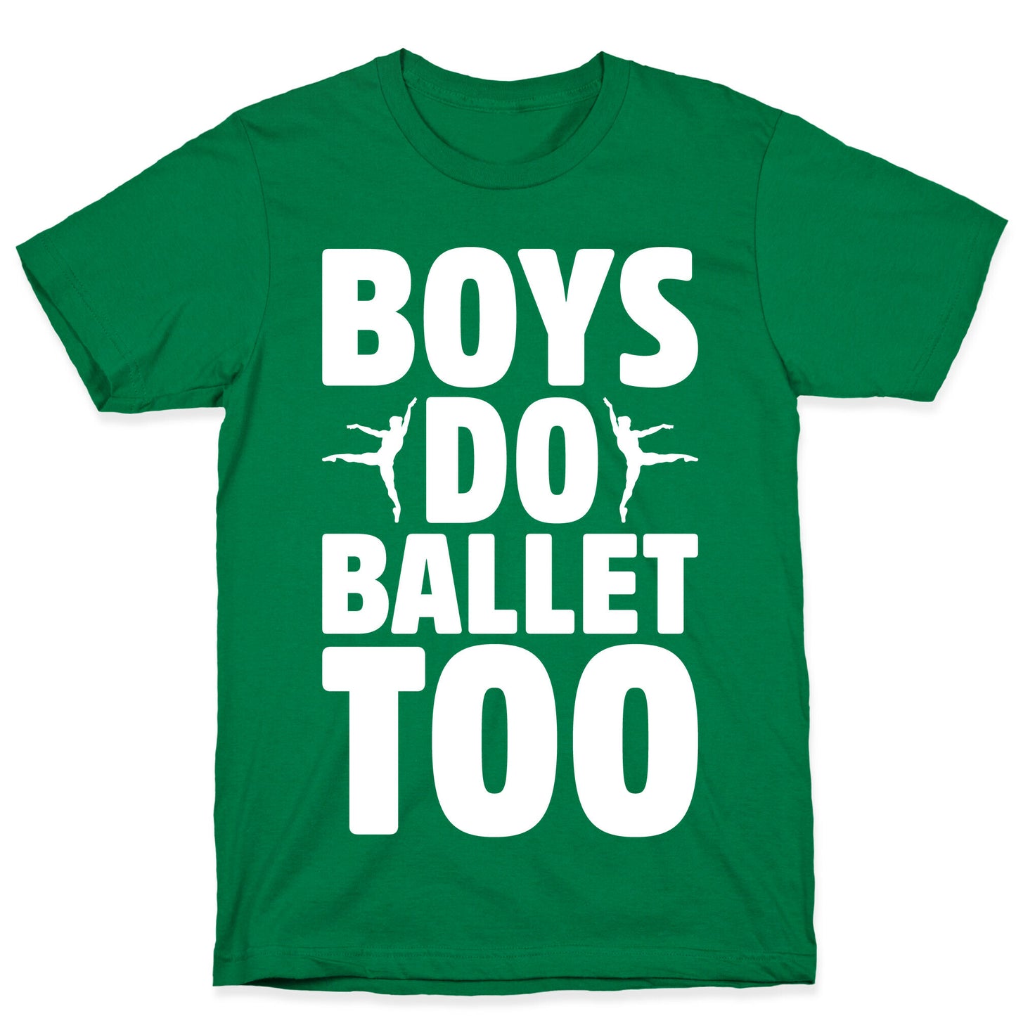 Boys Do Ballet Too White Print T-Shirt