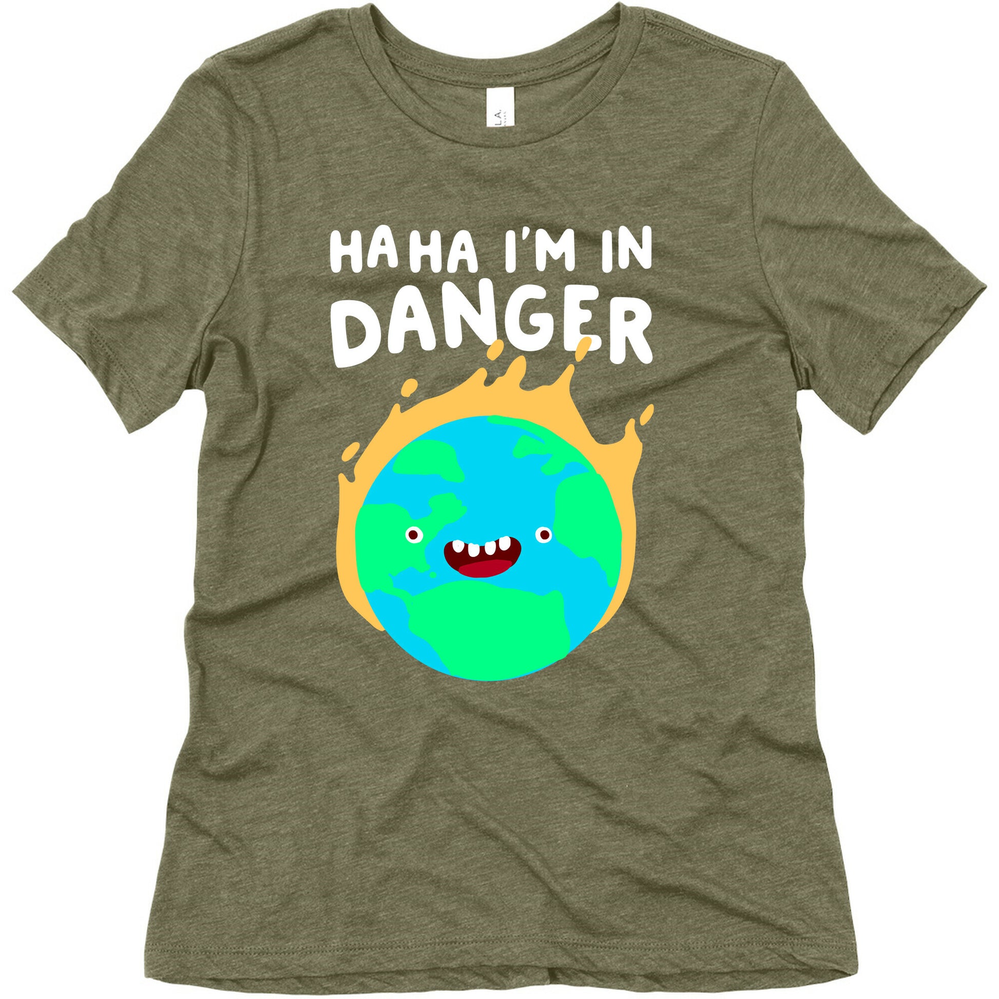 Ha ha I'm in Danger Earth Women's Triblend Tee