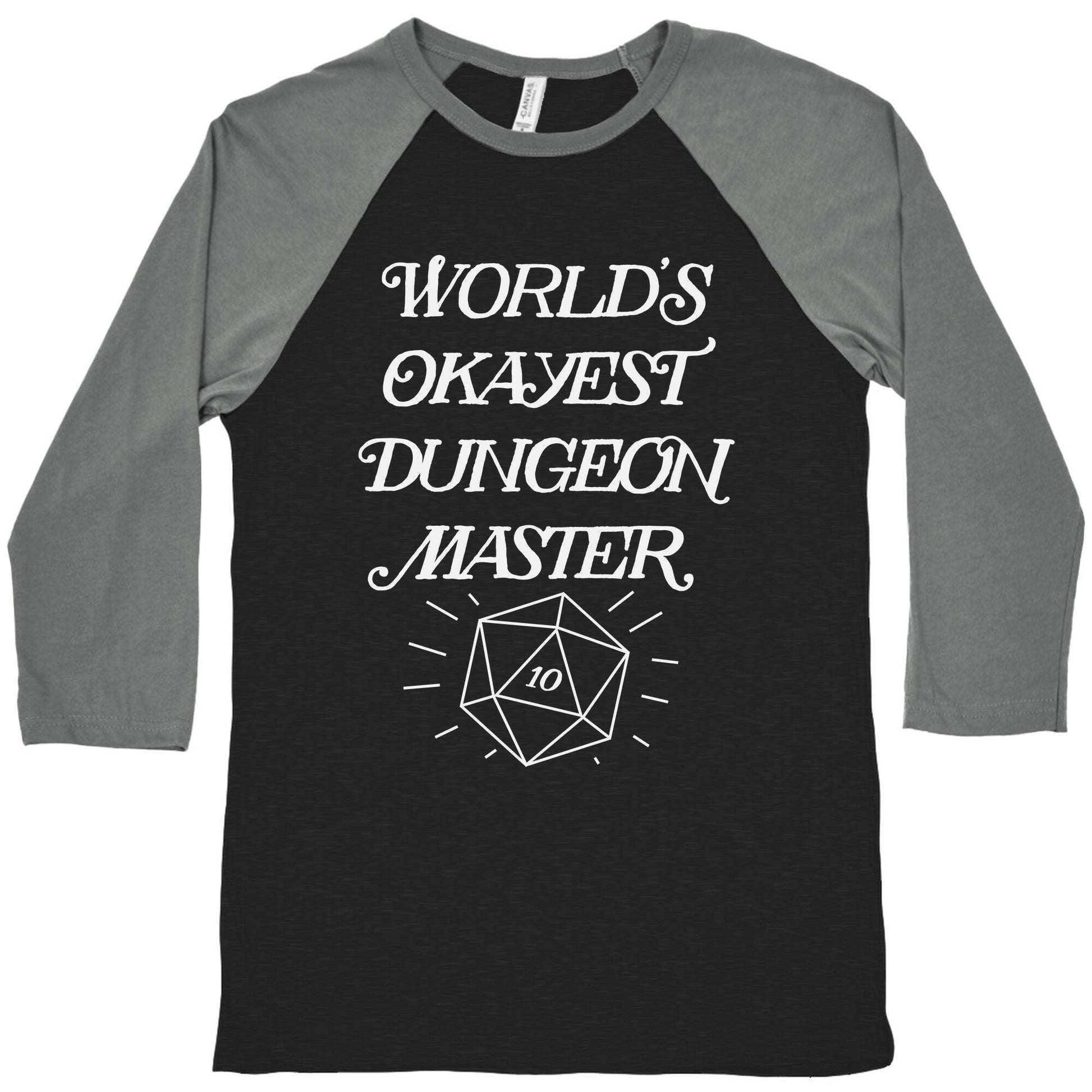 World's Okayest Dungeon Master Baseball Tee