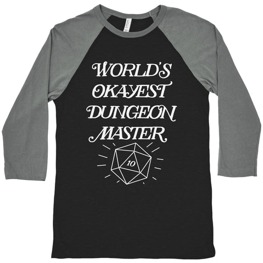 World's Okayest Dungeon Master Baseball Tee