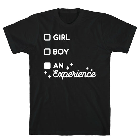 Girl, Boy, An Experience Checklist T-Shirt