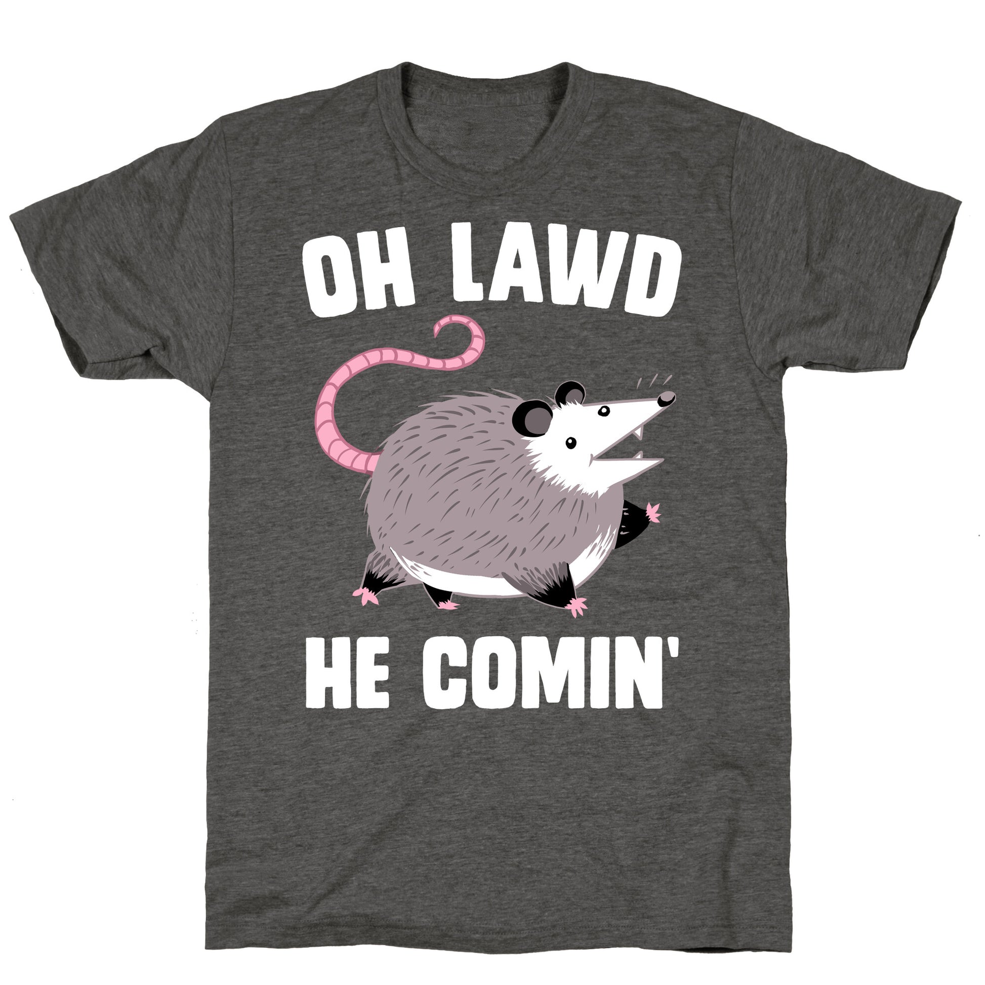 Oh Lawd He Comin' Possum Unisex Triblend Tee