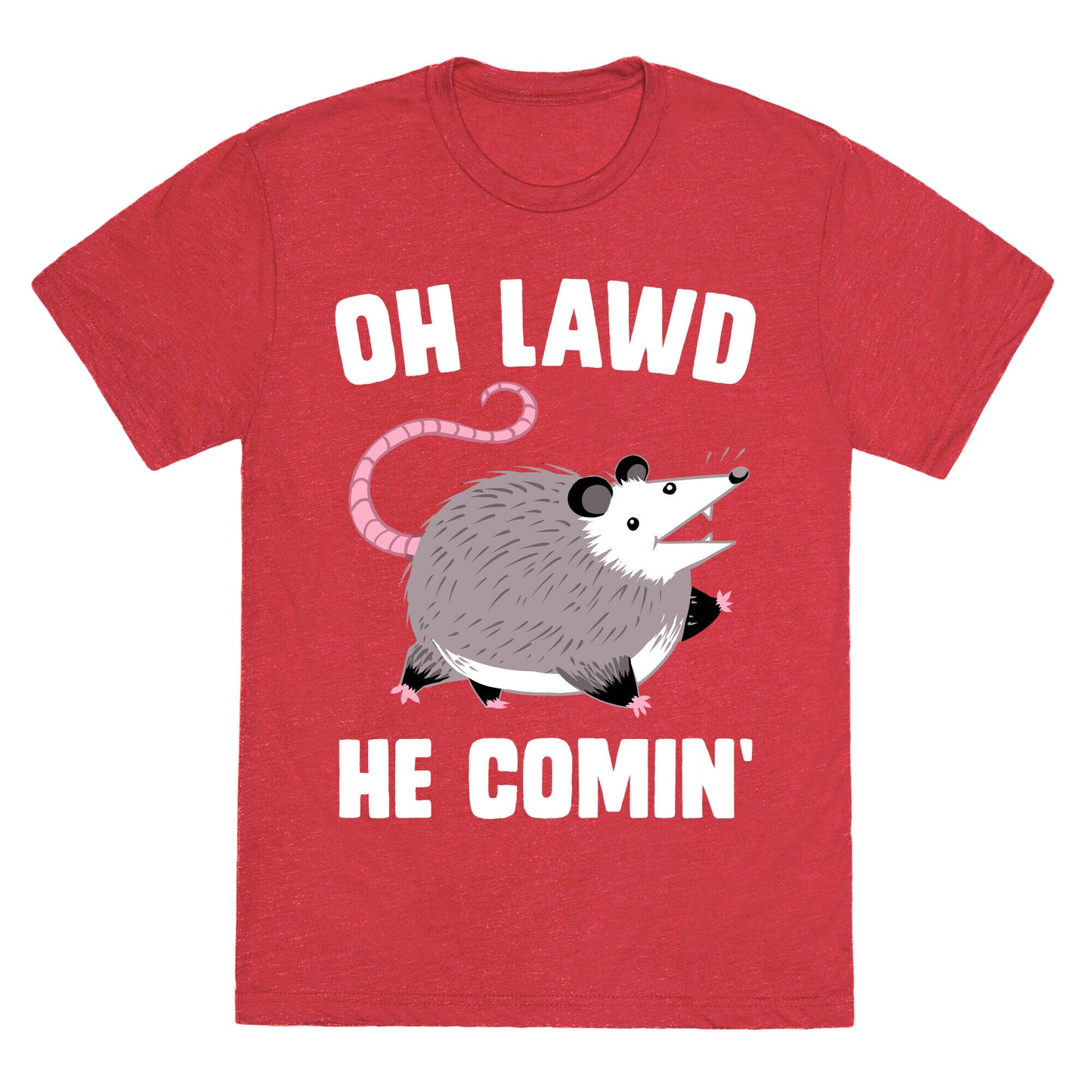 Oh Lawd He Comin' Possum Unisex Triblend Tee