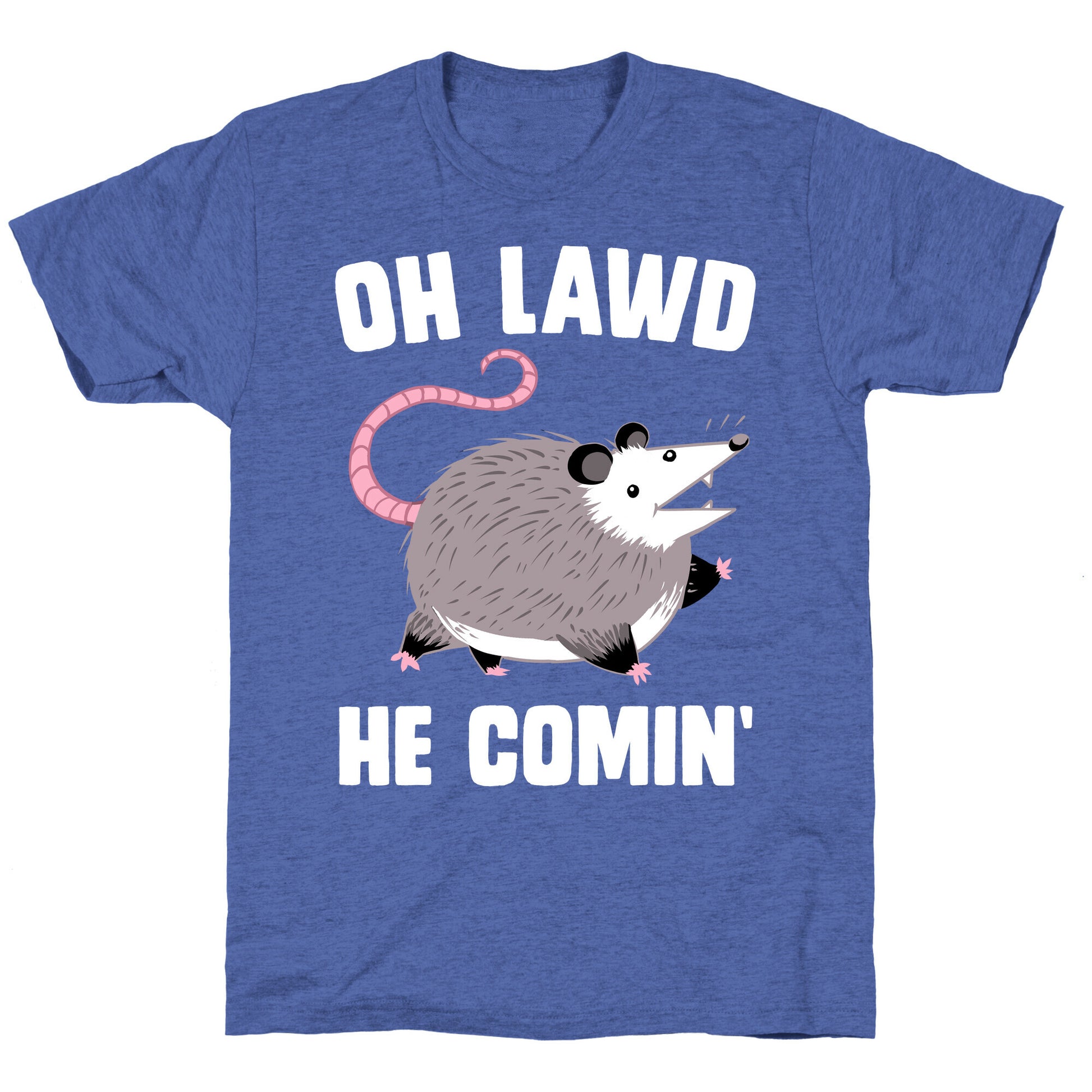 Oh Lawd He Comin' Possum Unisex Triblend Tee
