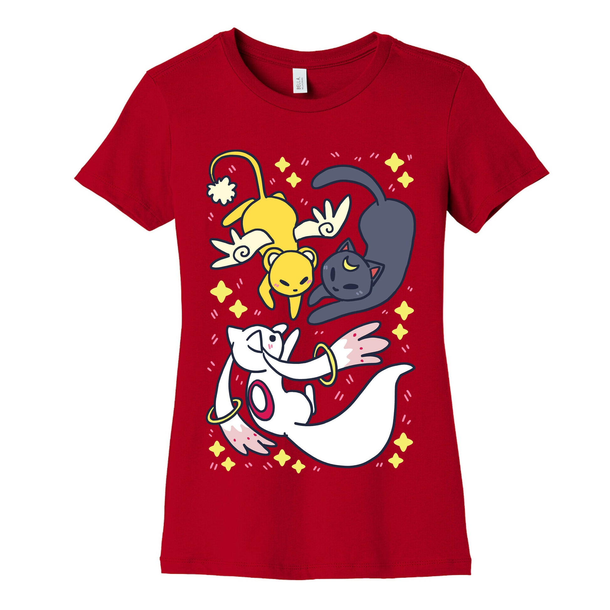Magical Mascots - Luna, Kero and Kyubey Women's Cotton Tee