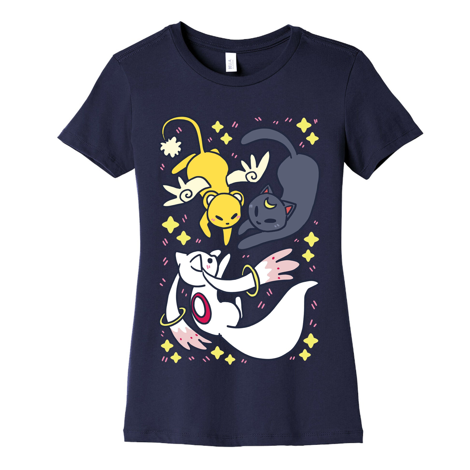 Magical Mascots - Luna, Kero and Kyubey Women's Cotton Tee