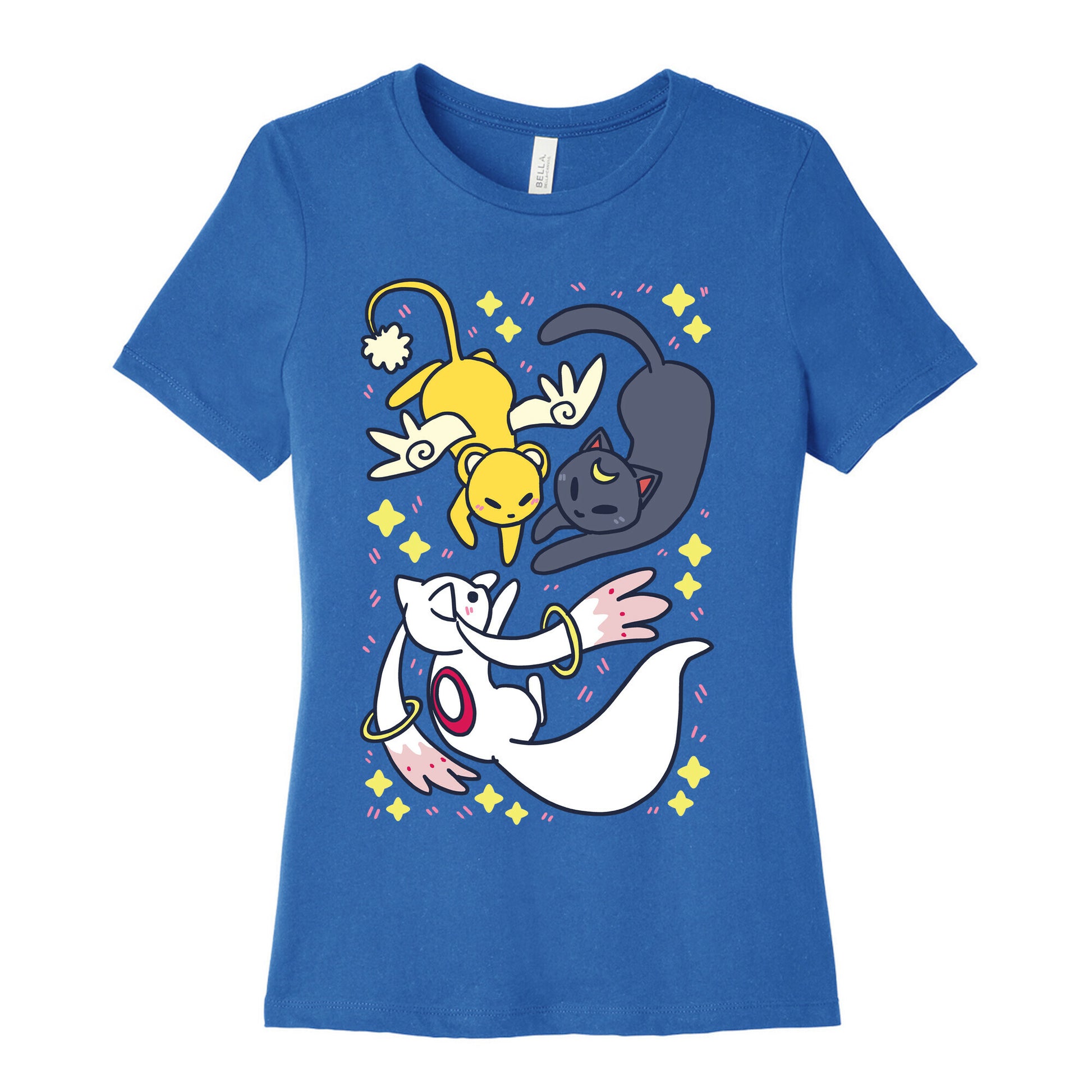Magical Mascots - Luna, Kero and Kyubey Women's Cotton Tee