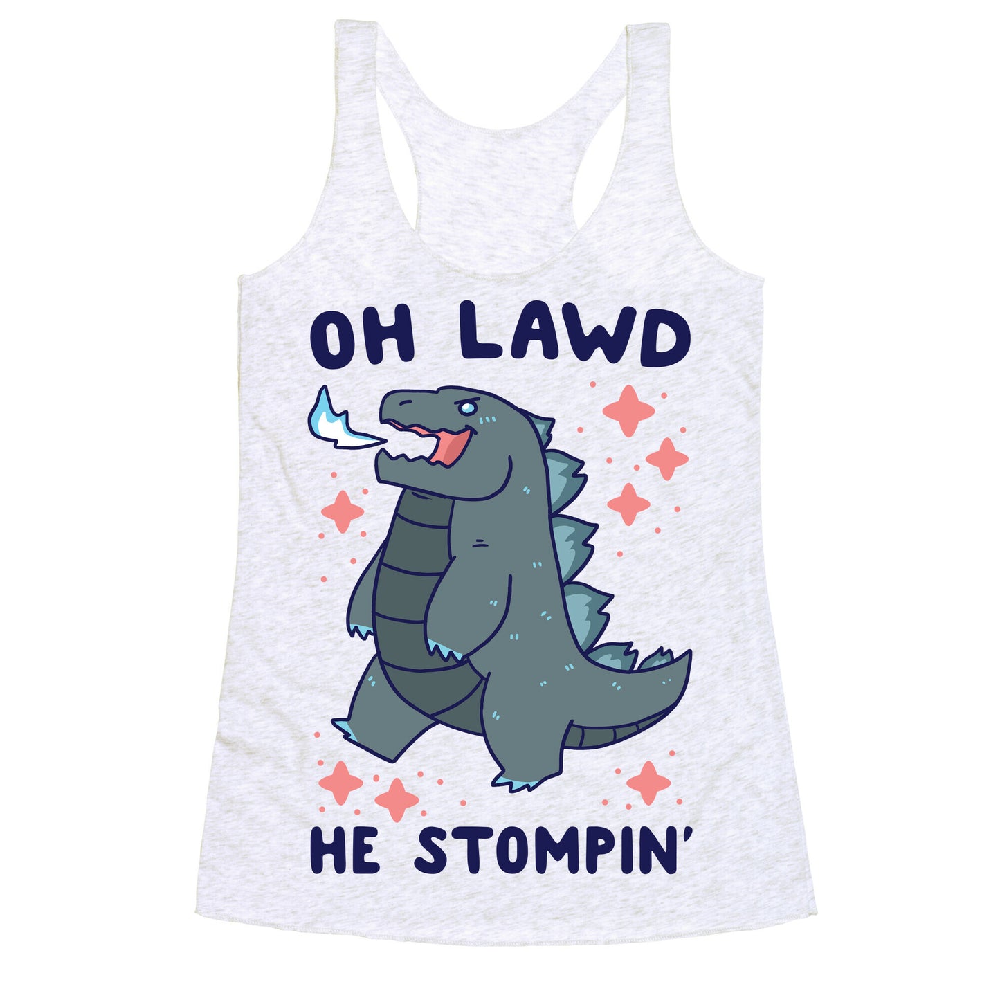 Oh Lawd, He Stompin' Racerback Tank