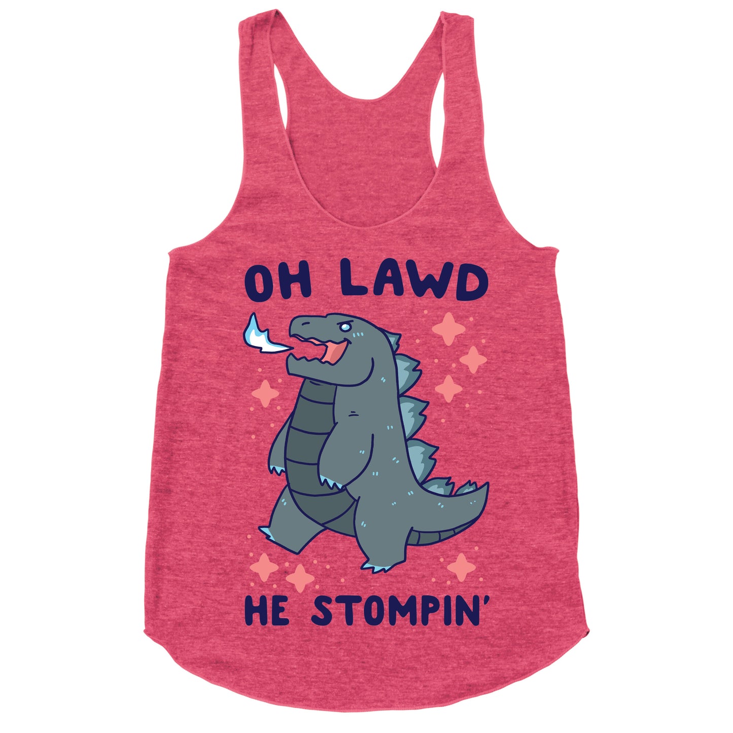 Oh Lawd, He Stompin' Racerback Tank