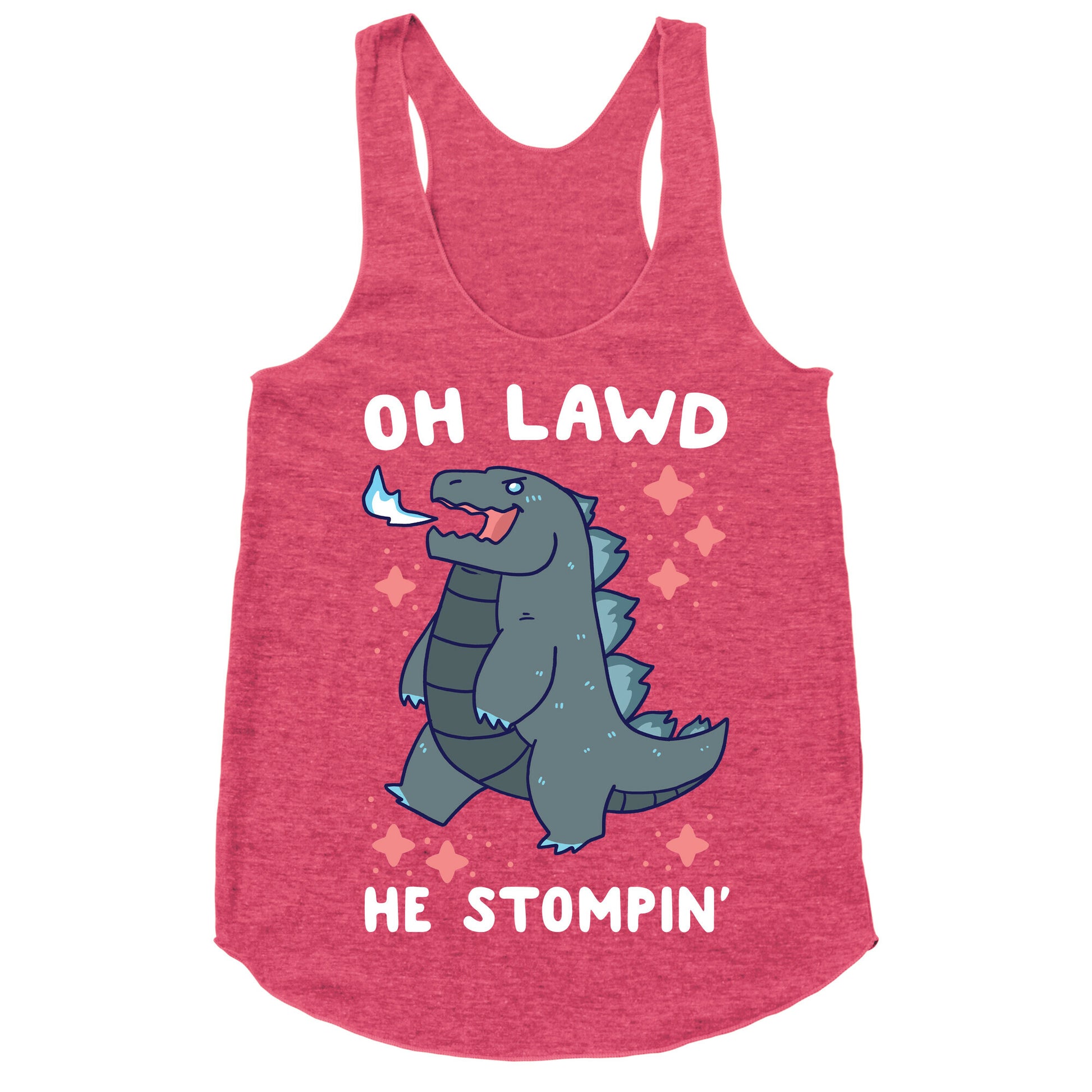 Oh Lawd, He Stompin' Racerback Tank