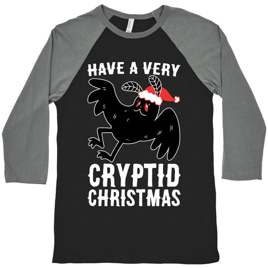 Have a Very Cryptid Christmas - Mothman Baseball Tee