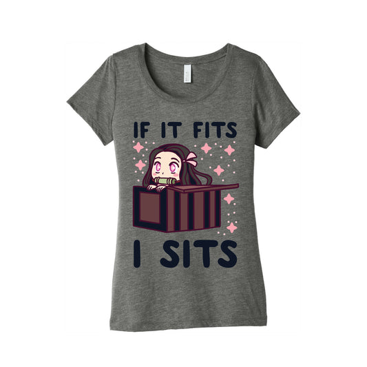 If It Fits, I Sits - Demon Slayer Women's Triblend Tee