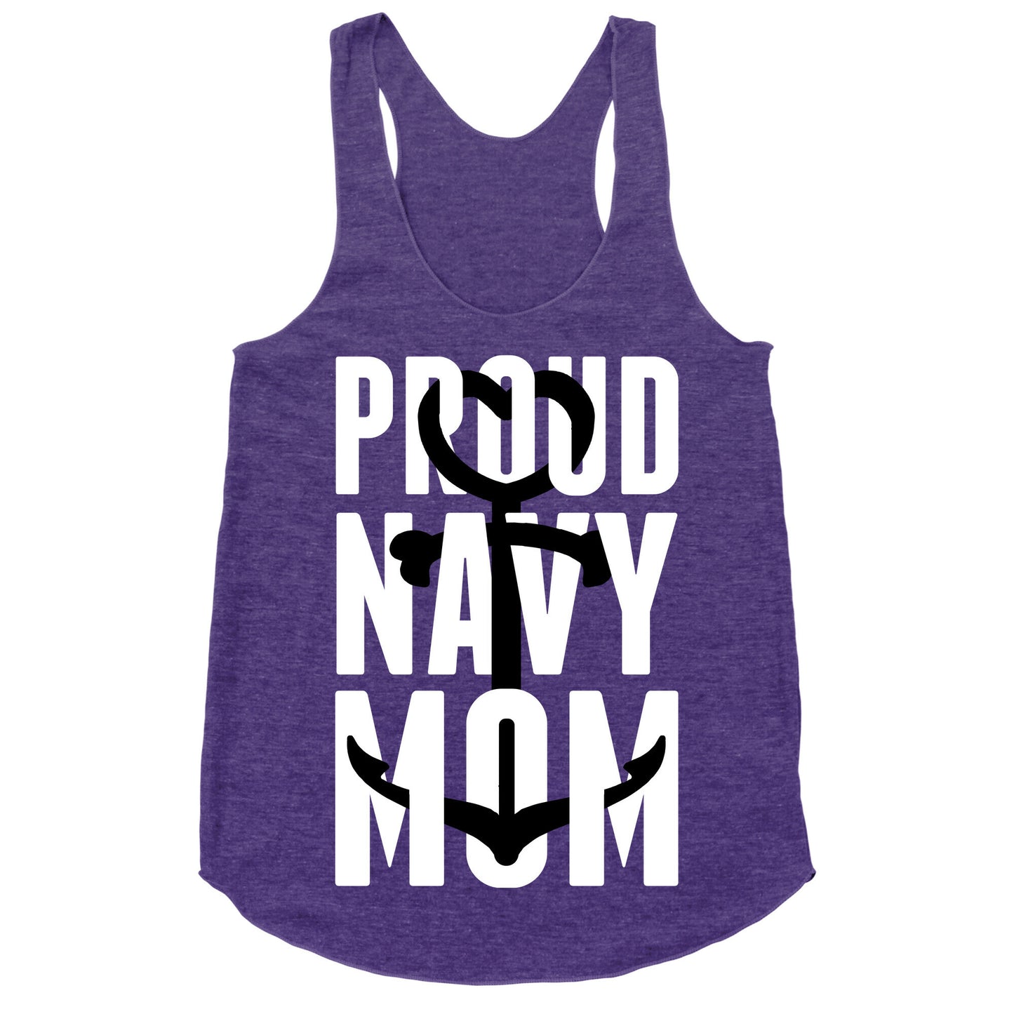 Proud Navy Mom Racerback Tank
