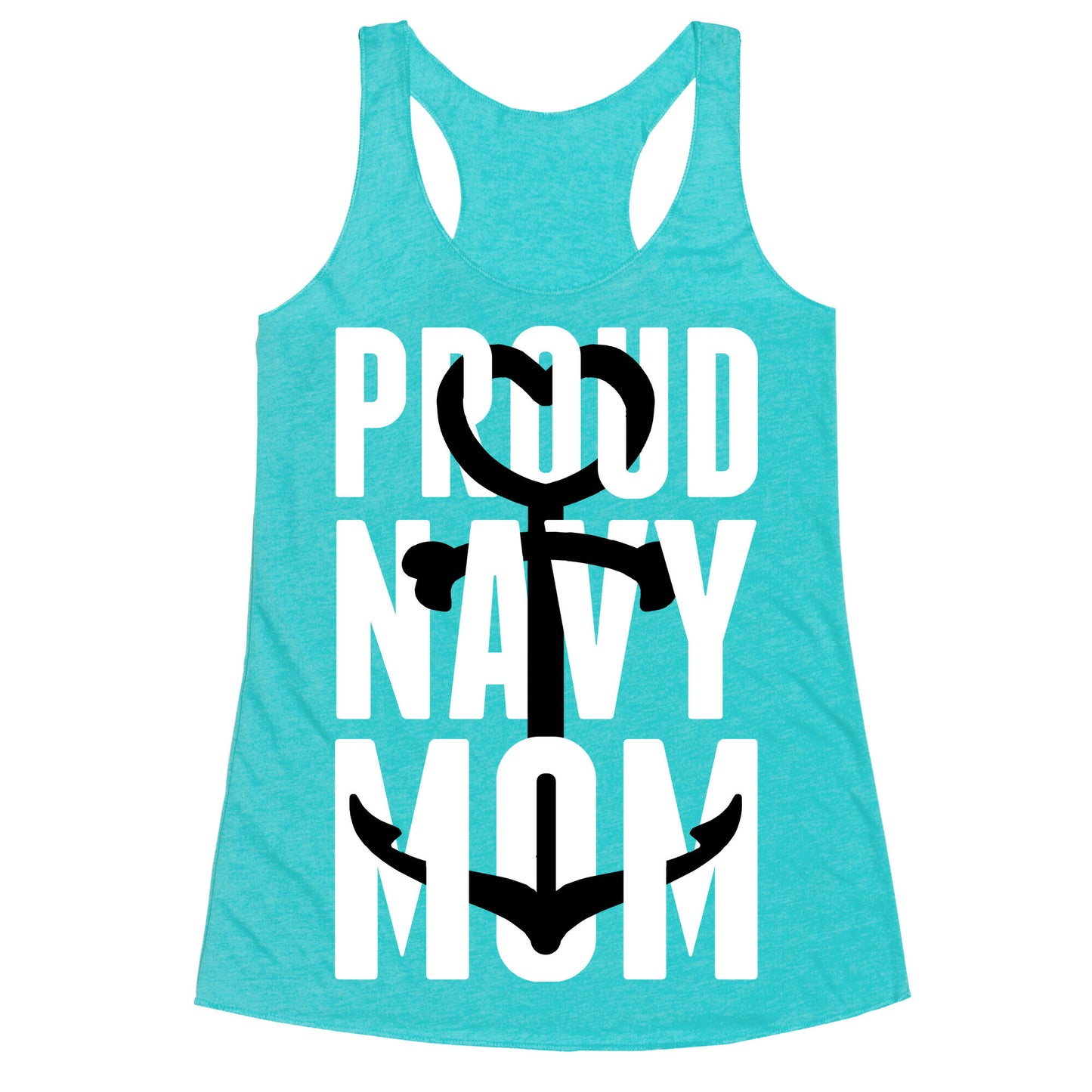 Proud Navy Mom Racerback Tank