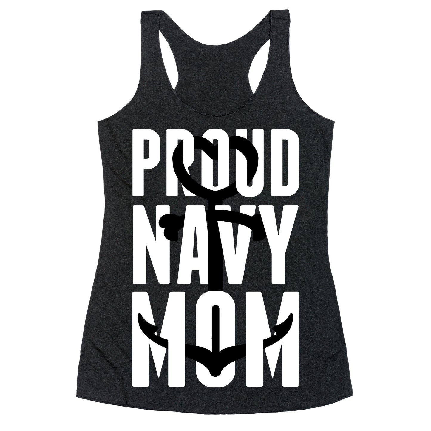 Proud Navy Mom Racerback Tank