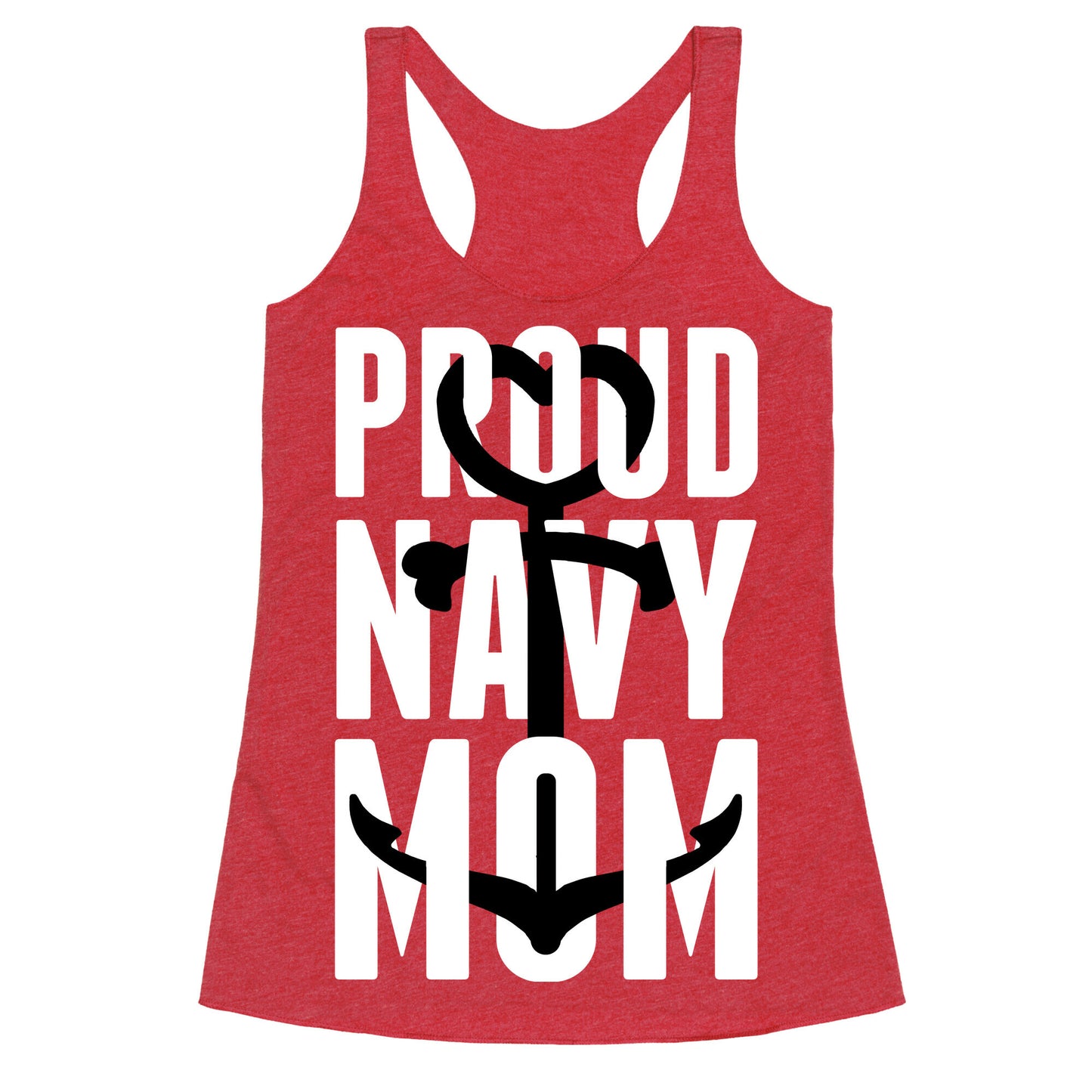 Proud Navy Mom Racerback Tank